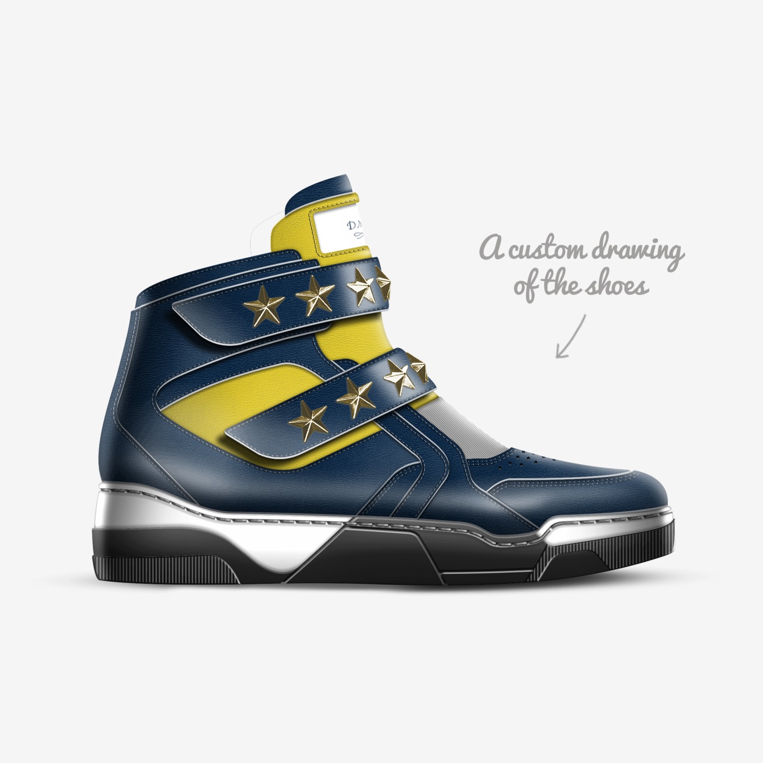 DMD custom made in Italy shoes by Kristin Logue | Sketch view