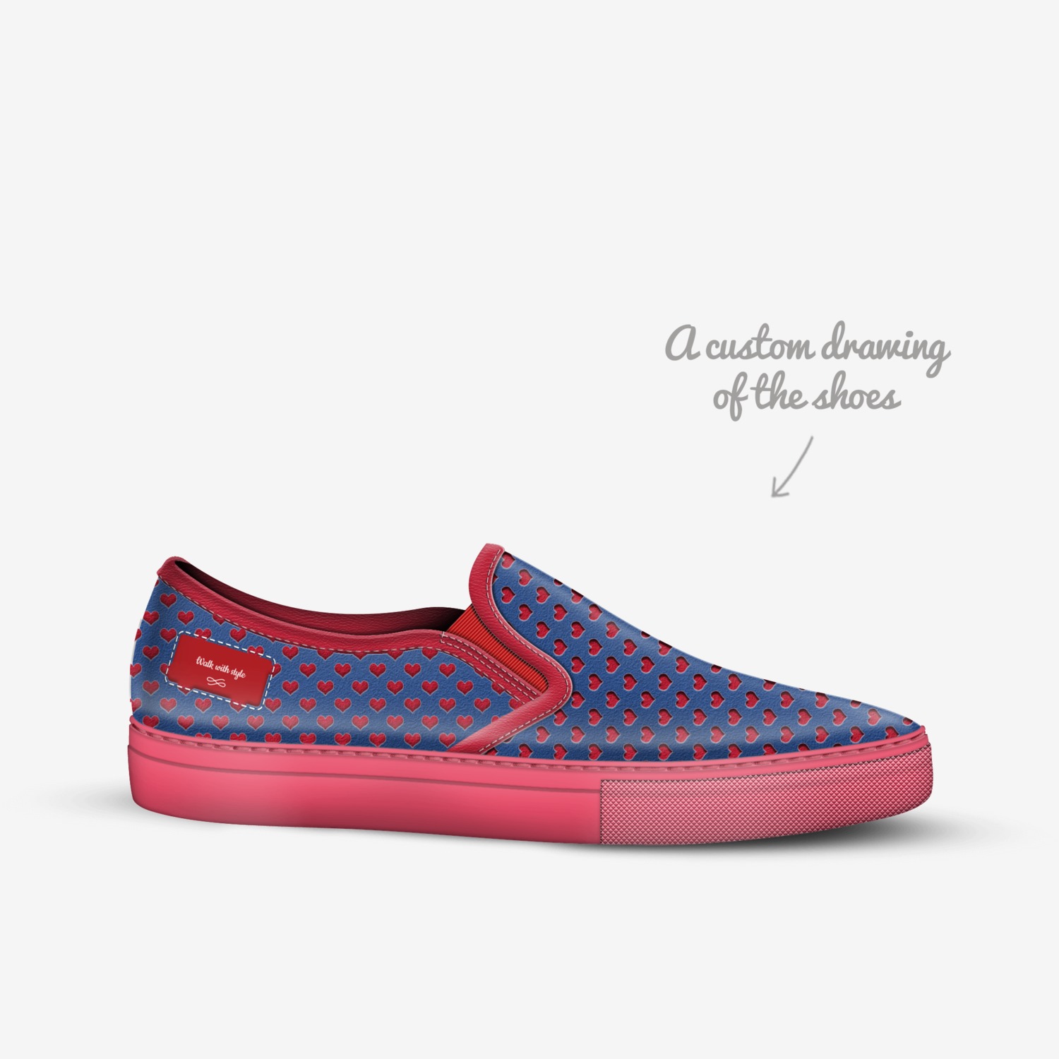 Walk with style custom made in Italy shoes by Nathaniel Johnson | Sketch view