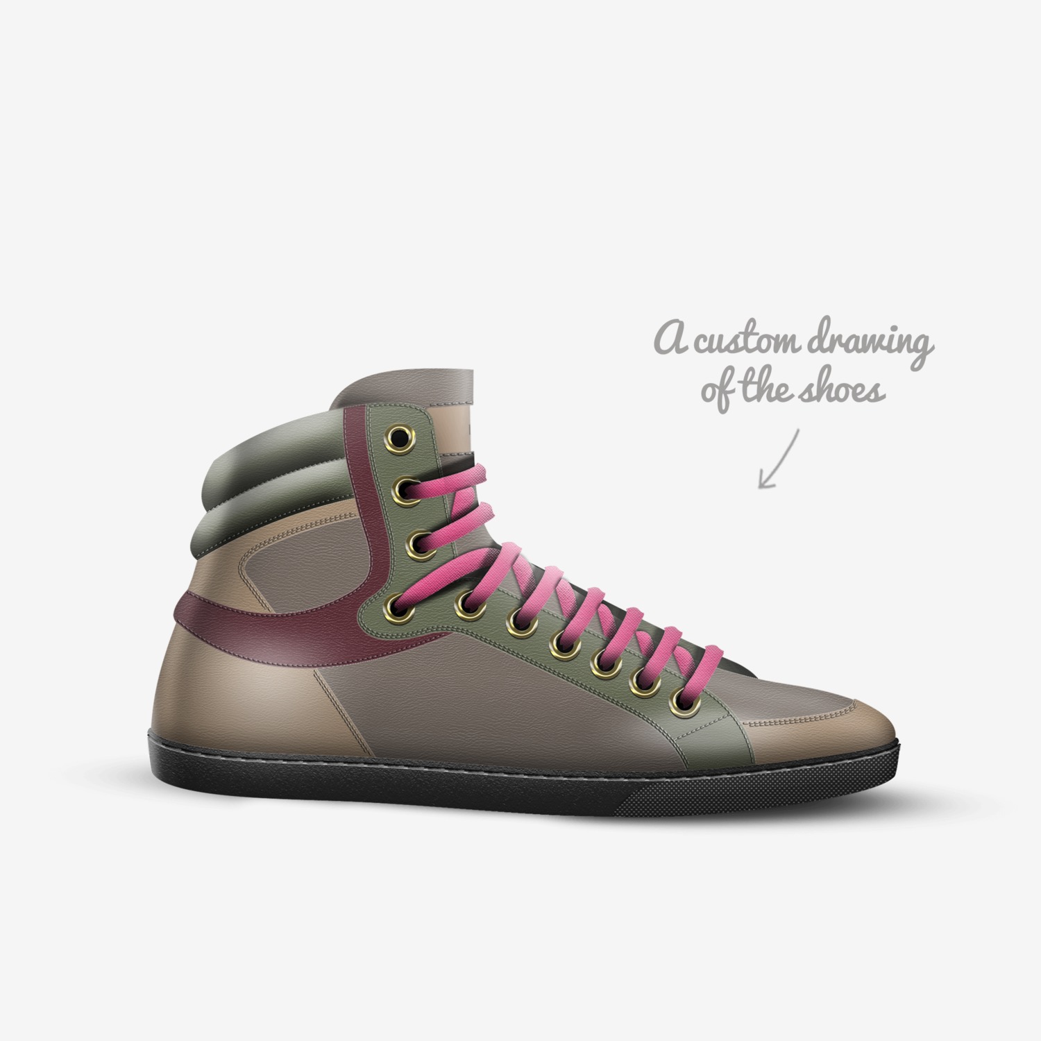 Loro custom made in Italy shoes by Pia Distefano | Sketch view