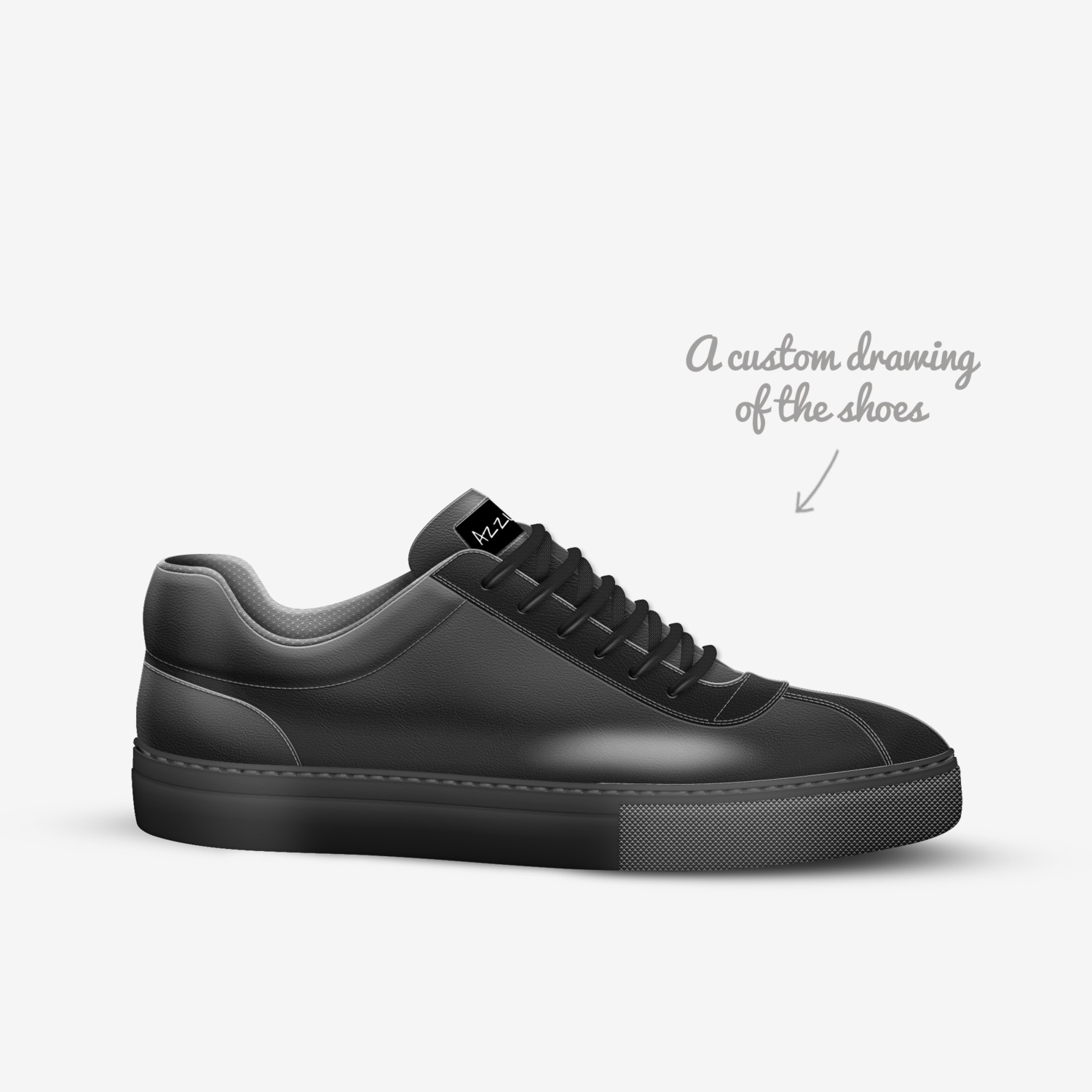 Azzurri  custom made in Italy shoes by Jacob Johansen | Sketch view