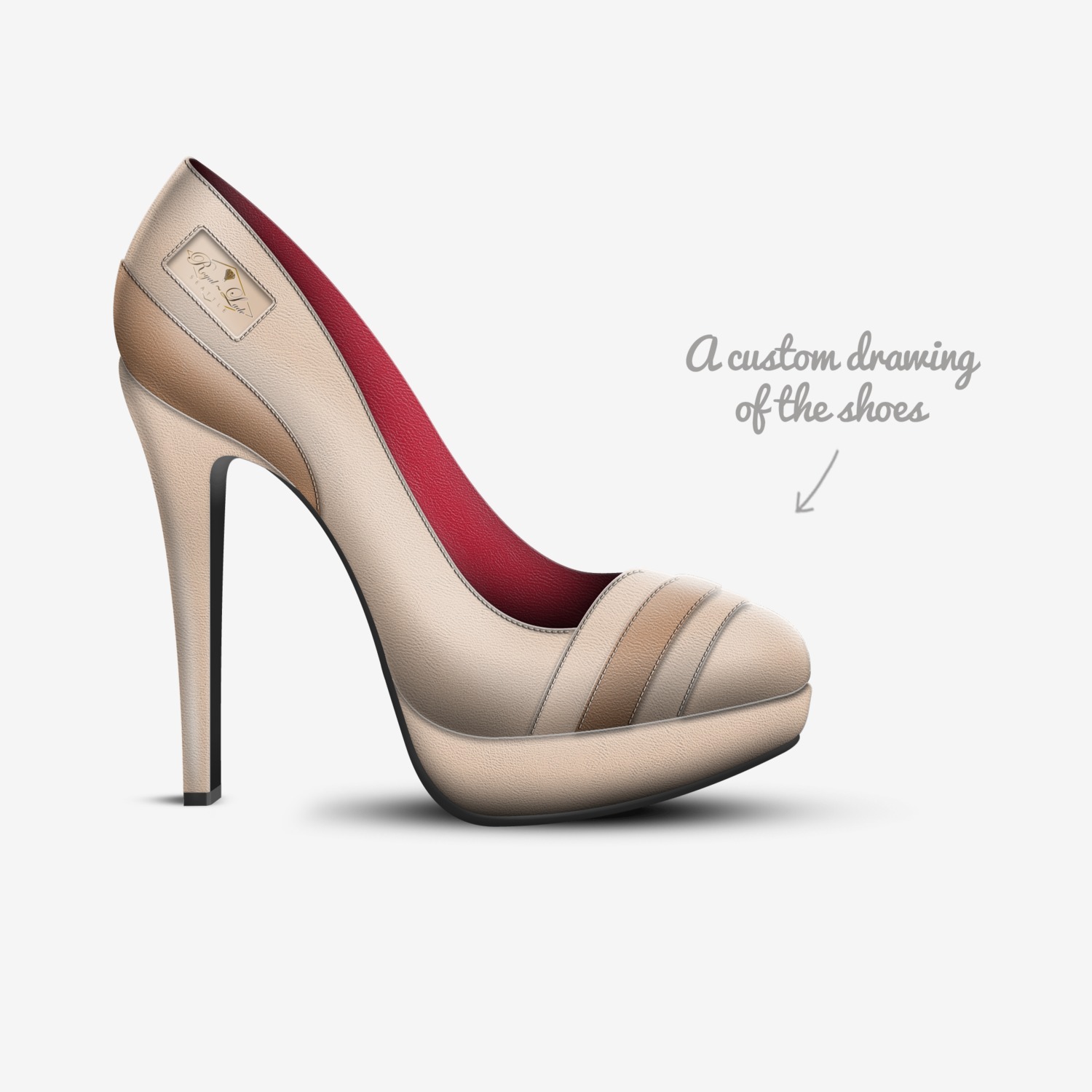 ROYAL~LADE_agency_2 custom made in Italy shoes by Agency Aliveshoes | Sketch view