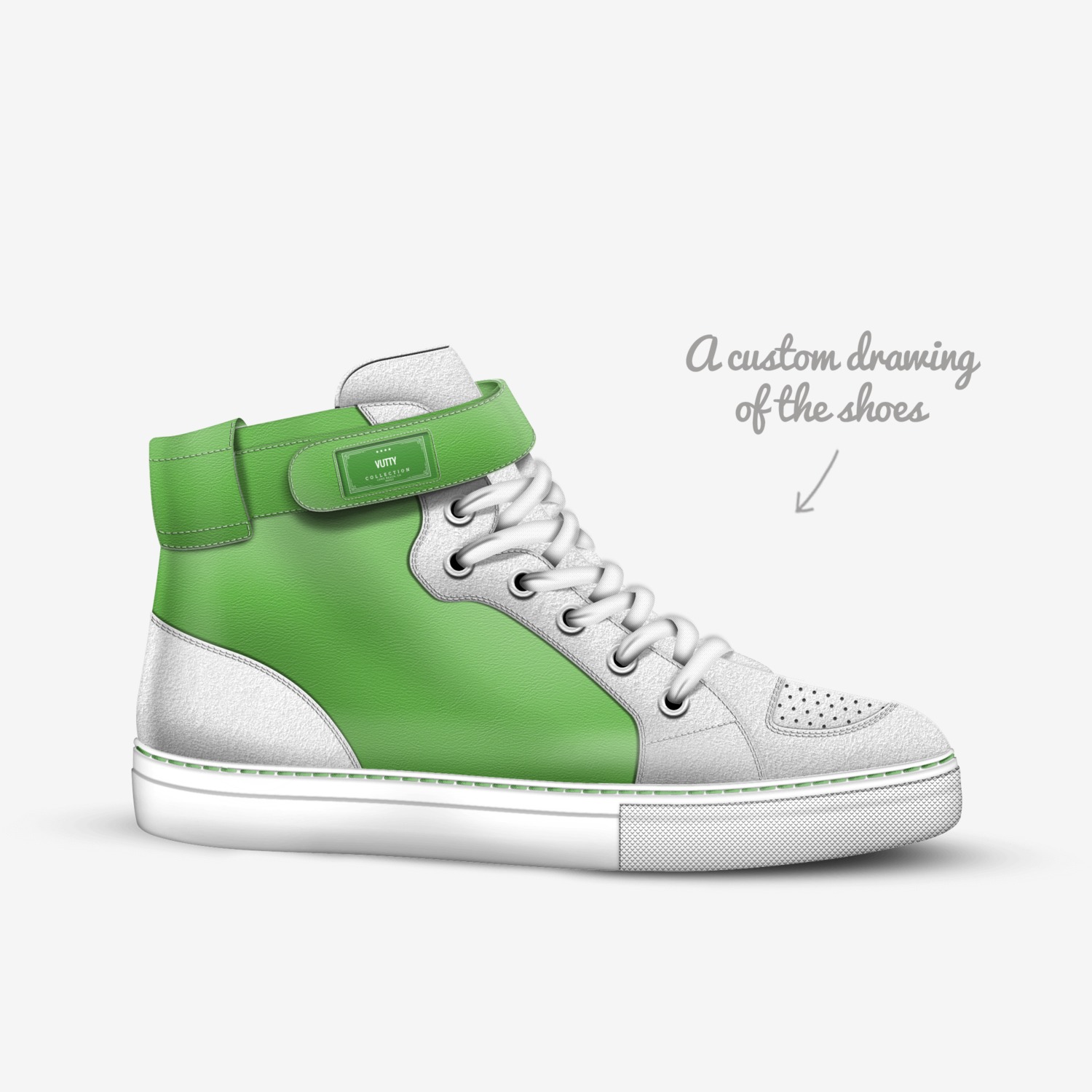 Vutty custom made in Italy shoes by Luca Sas | Sketch view