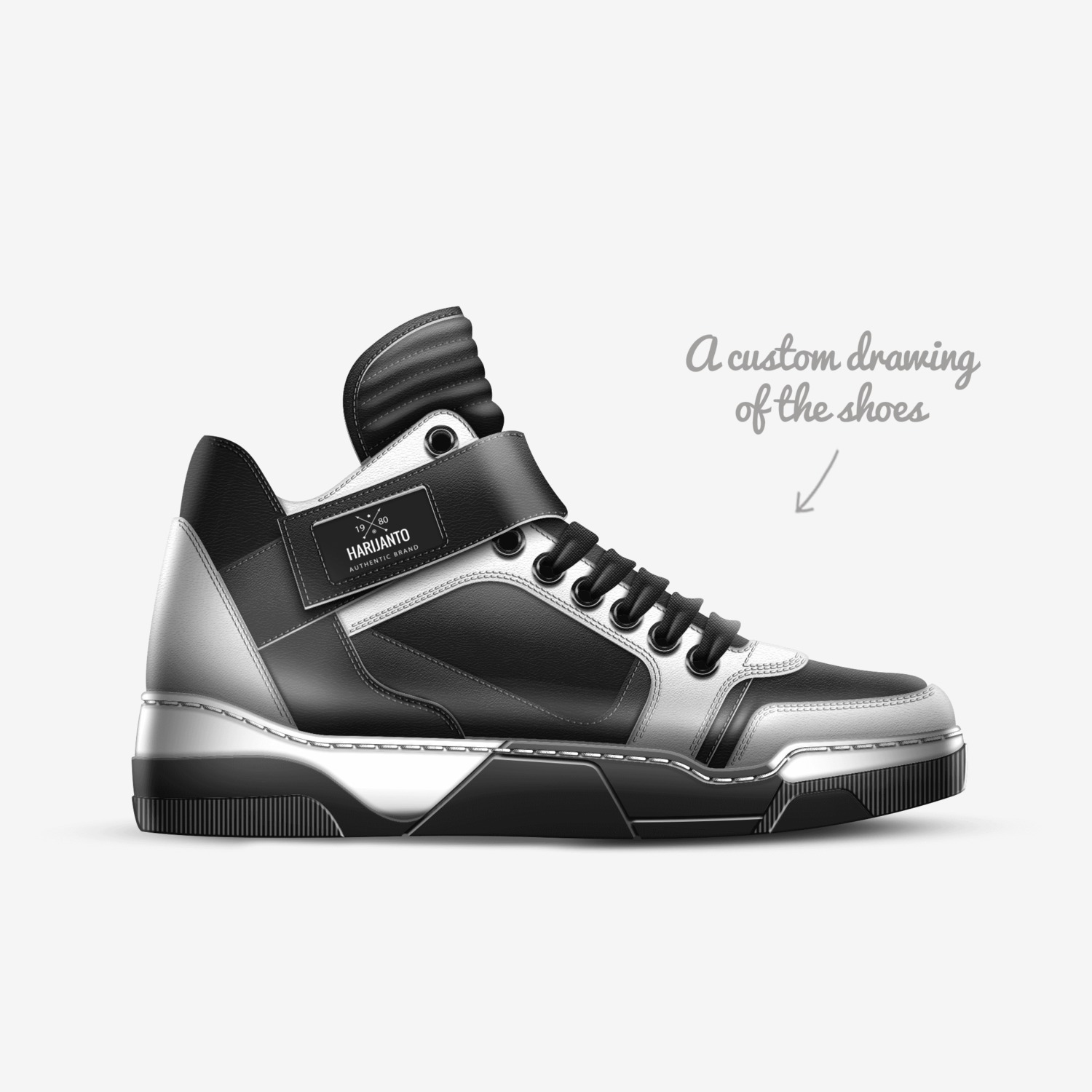DYNA custom made in Italy shoes by Ritchie Tawikarja | Sketch view
