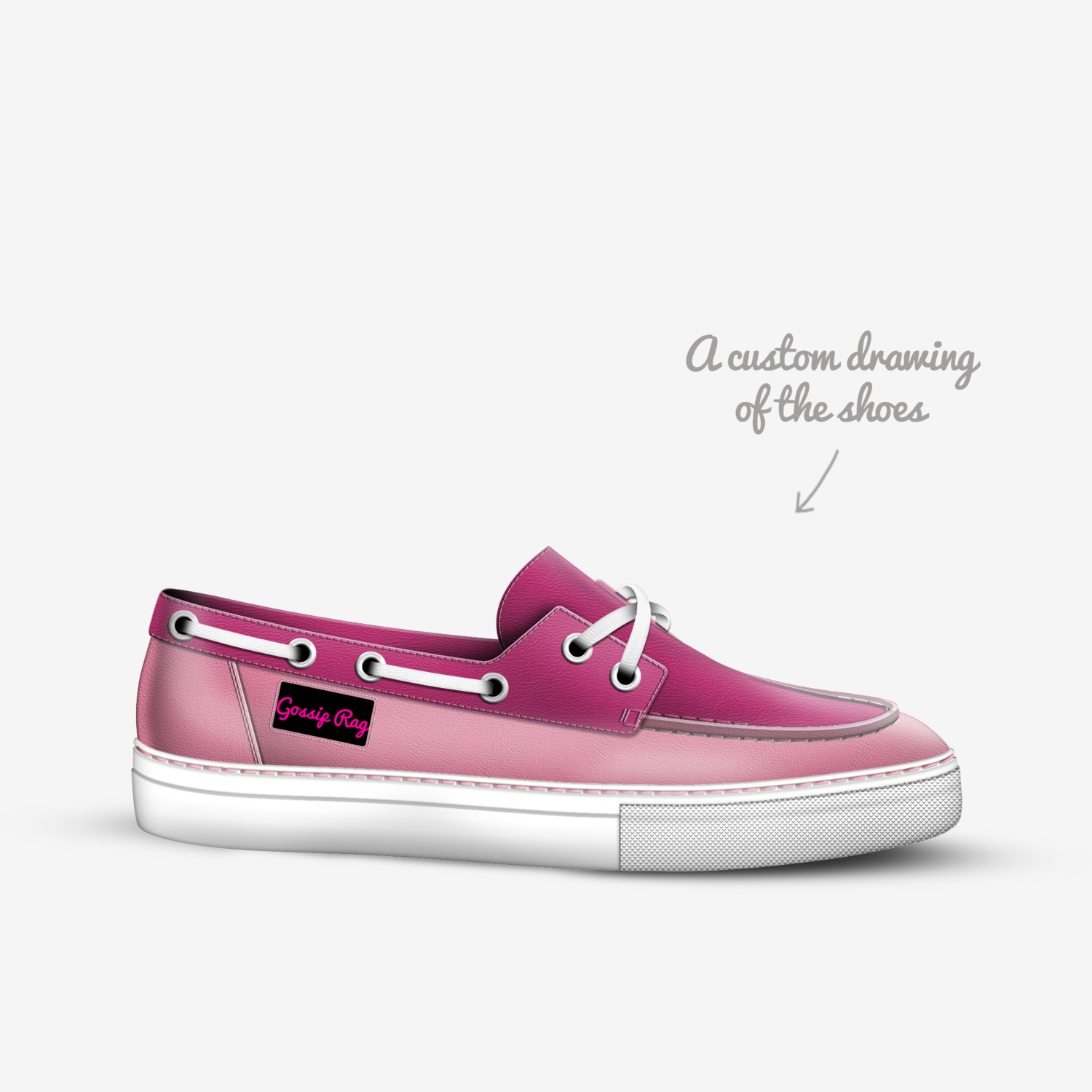 Gossip Rag custom made in Italy shoes by Dallas Harrison | Sketch view