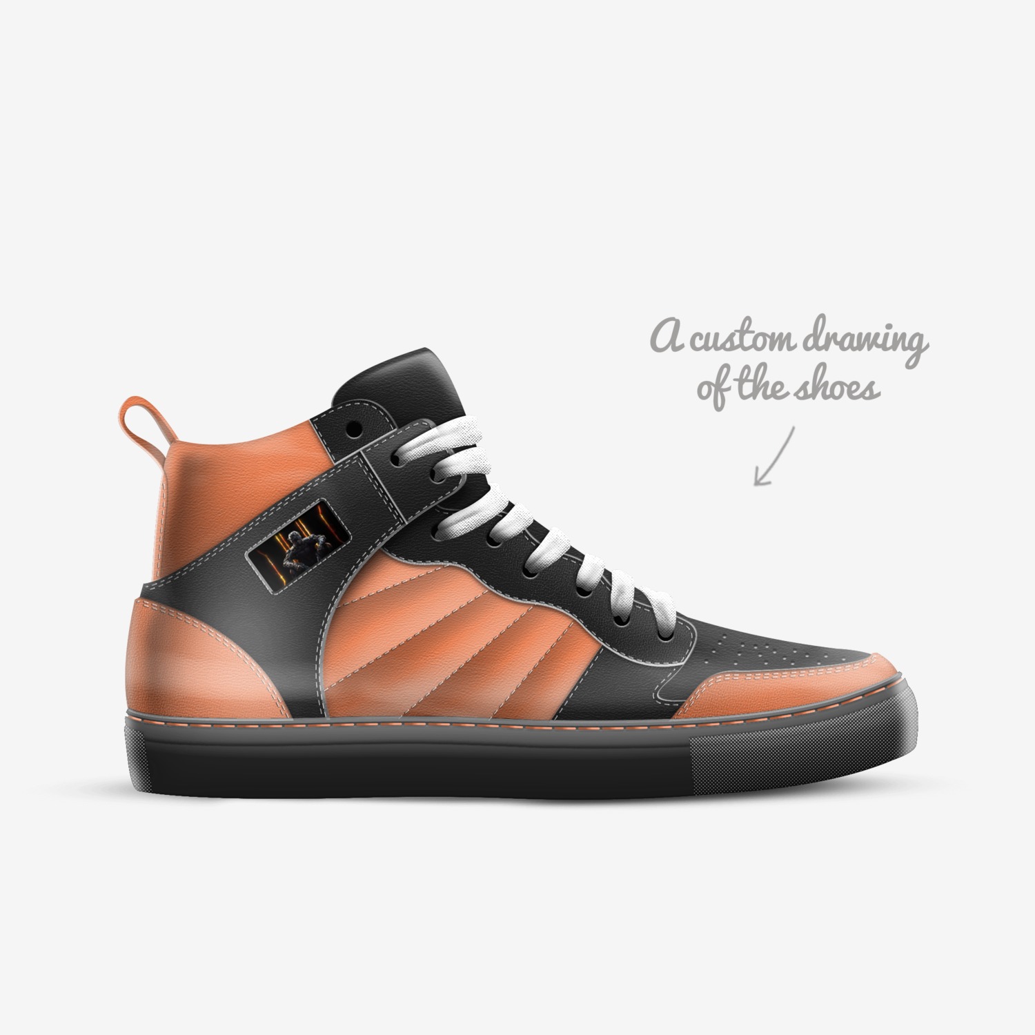 C.O.D's custom made in Italy shoes by Leroy Davis | Sketch view