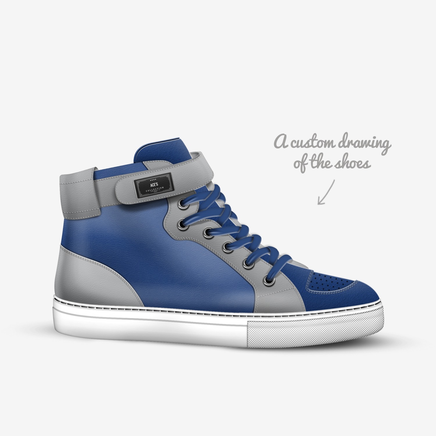 Ace's custom made in Italy shoes by Alterek | Sketch view