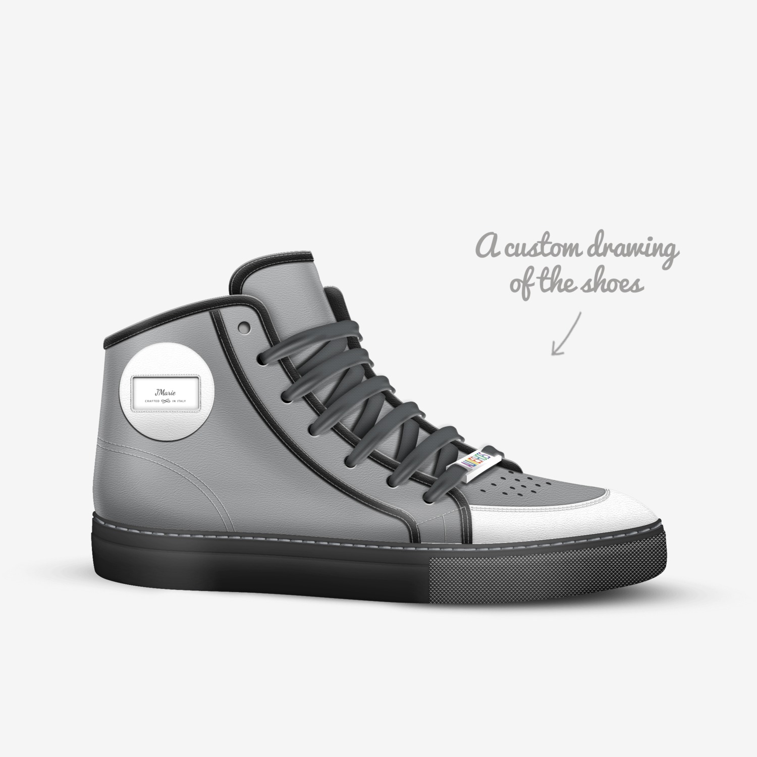 JMarie custom made in Italy shoes by Jermaine Gibbs | Sketch view