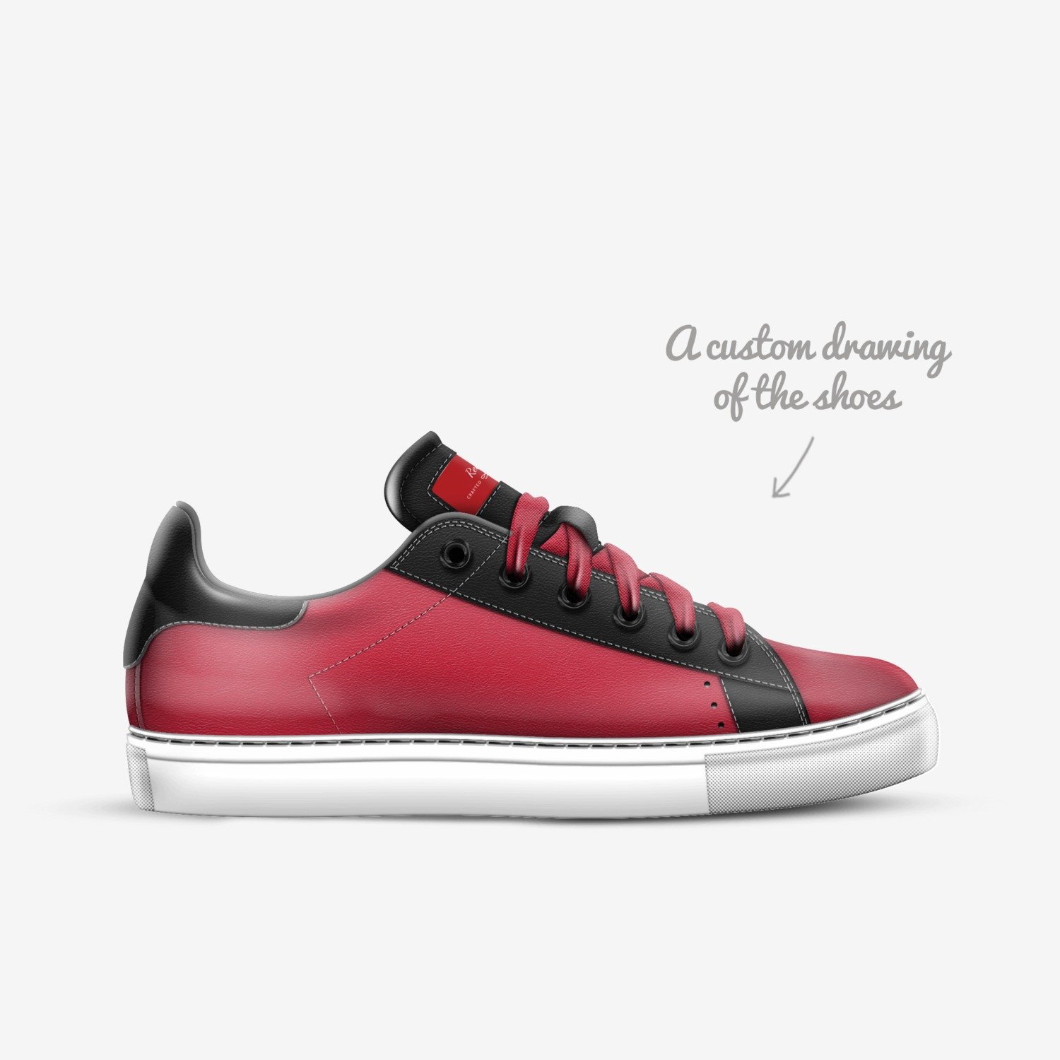 Rebel custom made in Italy shoes by Brandon James | Sketch view