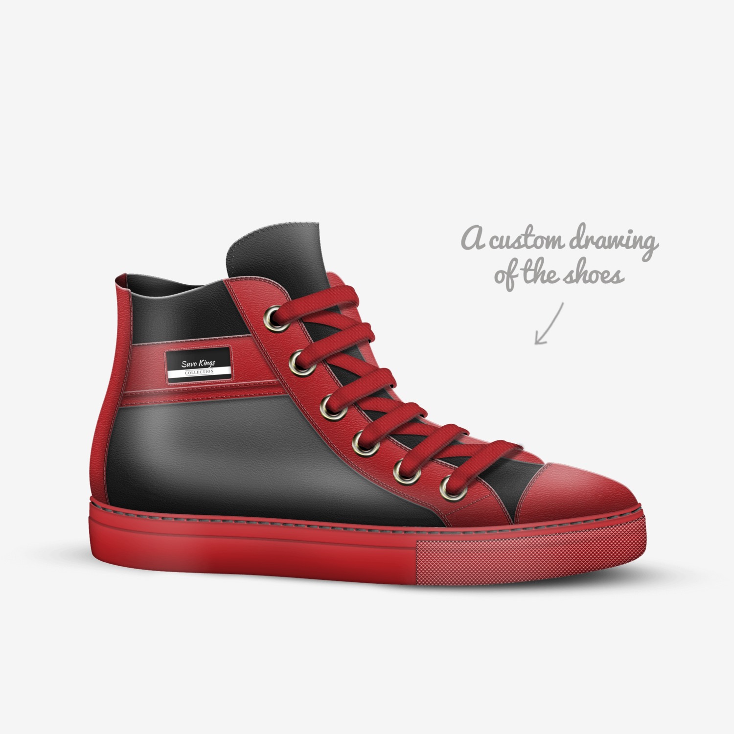 Suvo Kings  custom made in Italy shoes by Wilbert White | Sketch view