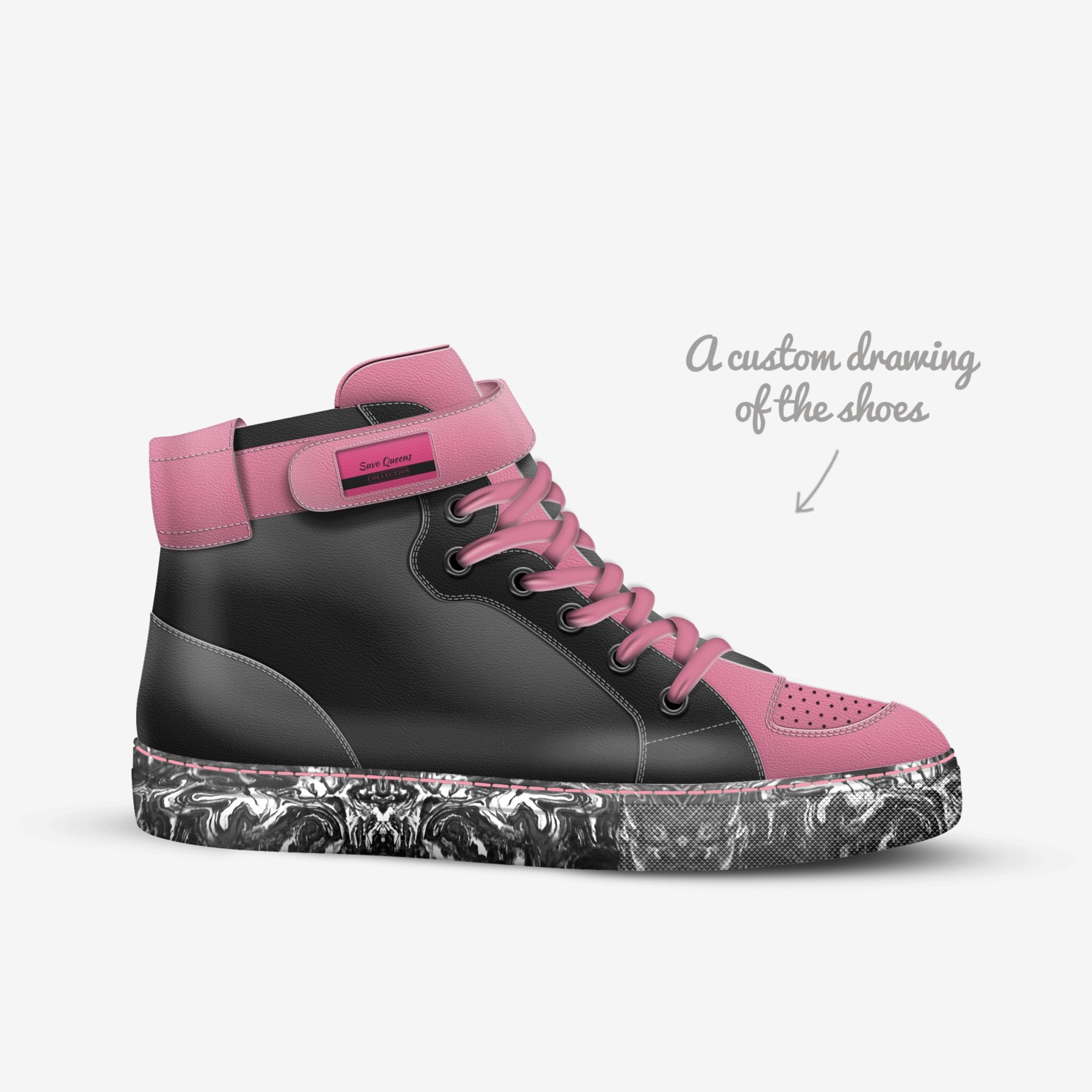 Suvo Queens  custom made in Italy shoes by Wilbert White | Sketch view
