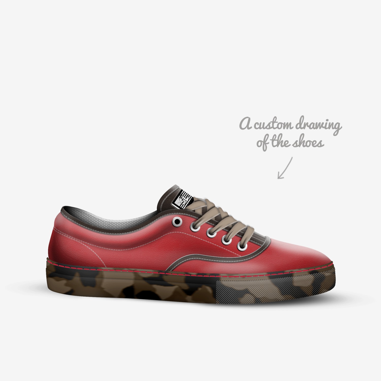 Red hot SL  custom made in Italy shoes by Jonathan Dykes Jr | Sketch view