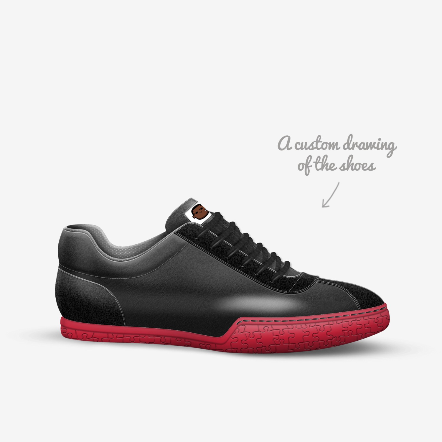 Piff custom made in Italy shoes by Alfonzo Maye | Sketch view