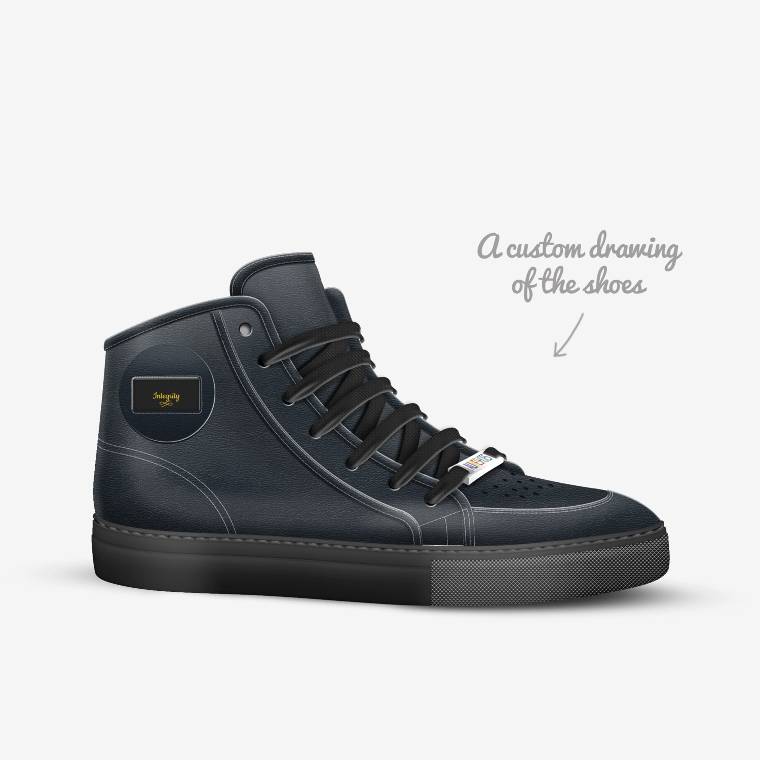 Integrity custom made in Italy shoes by Azreal Yoho | Sketch view