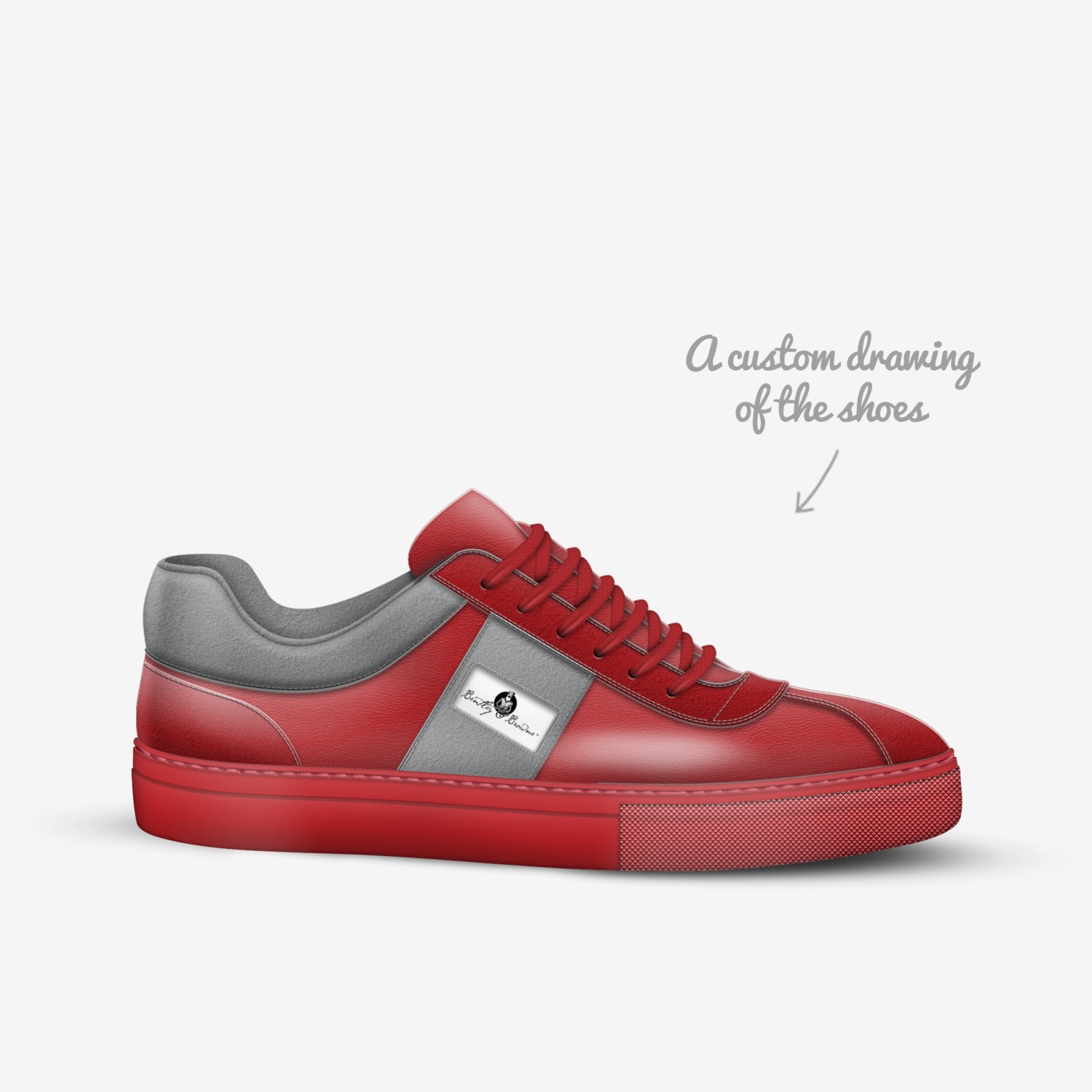 300s custom made in Italy shoes by Bentley Browne | Sketch view