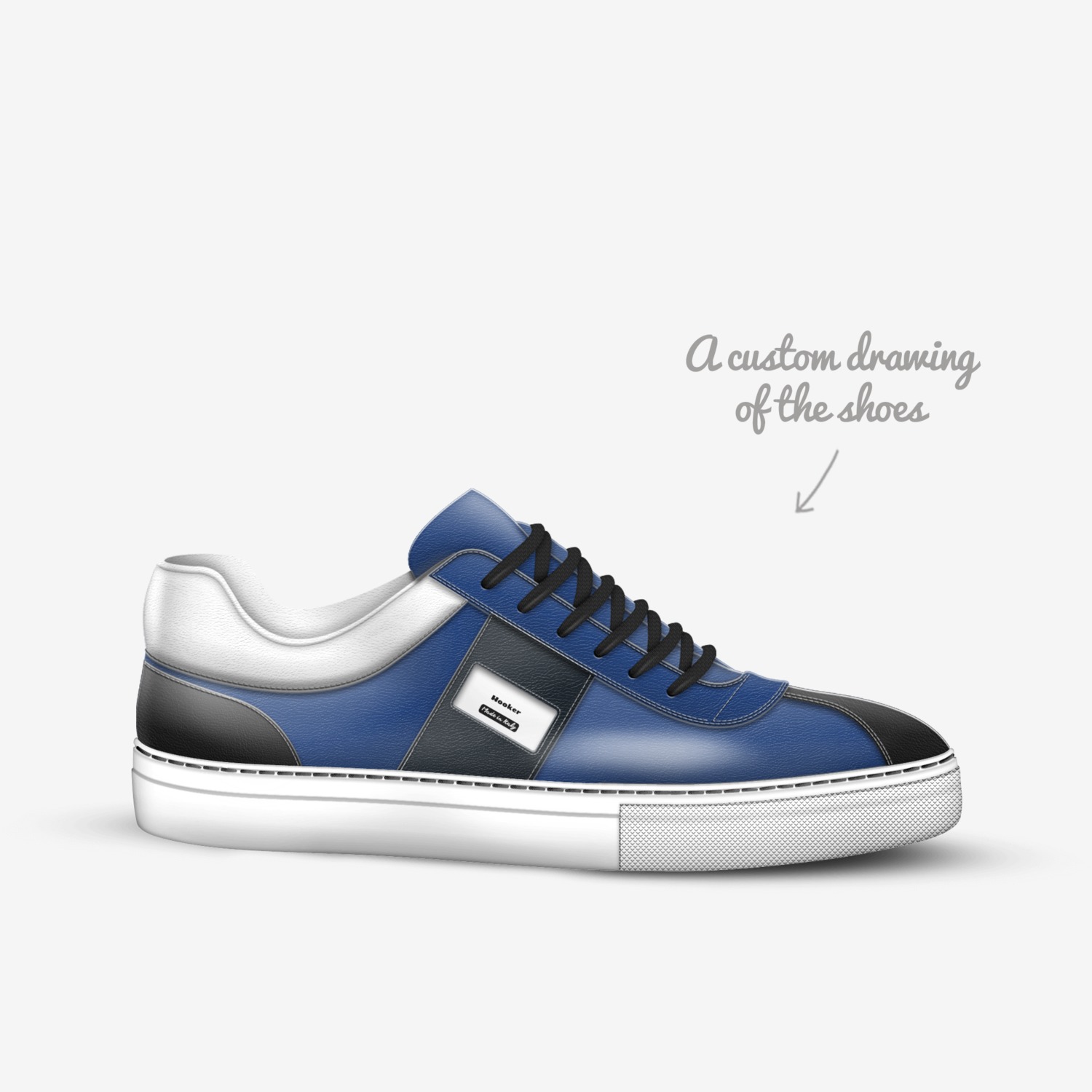 Hooker custom made in Italy shoes by Marcus Hooker | Sketch view