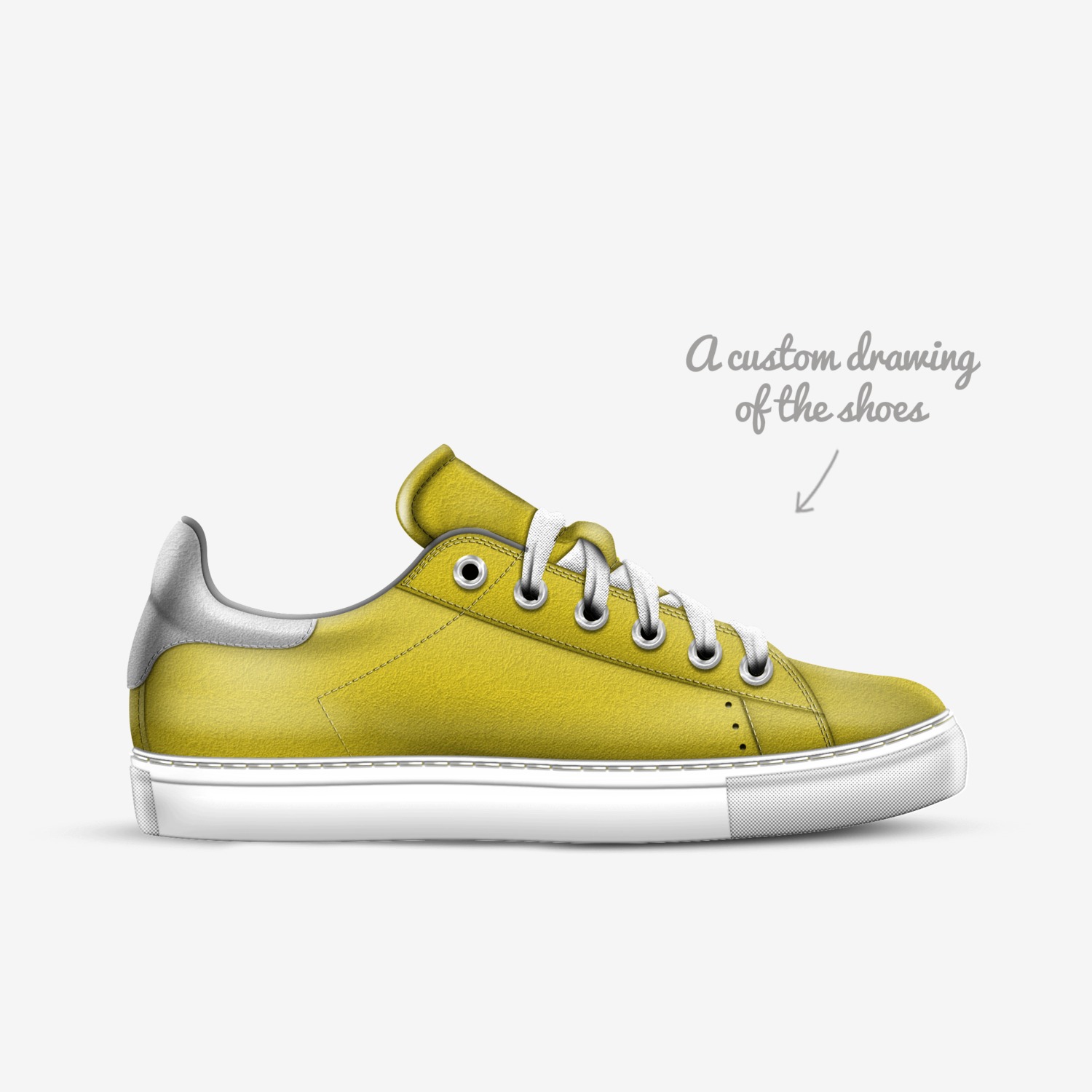 Trash custom made in Italy shoes by Leek Kay | Sketch view