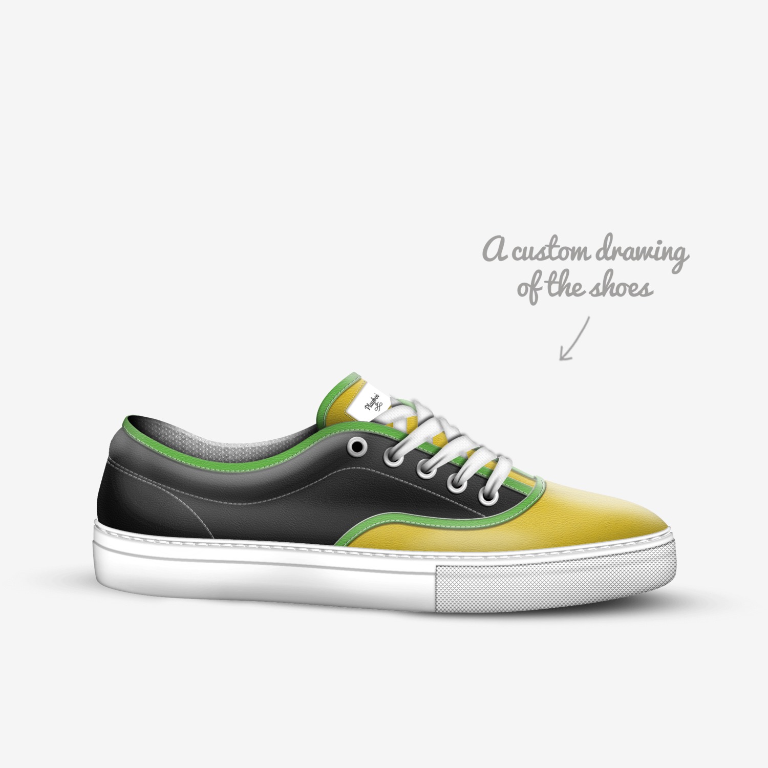 Playboi custom made in Italy shoes by Anjan Basu | Sketch view