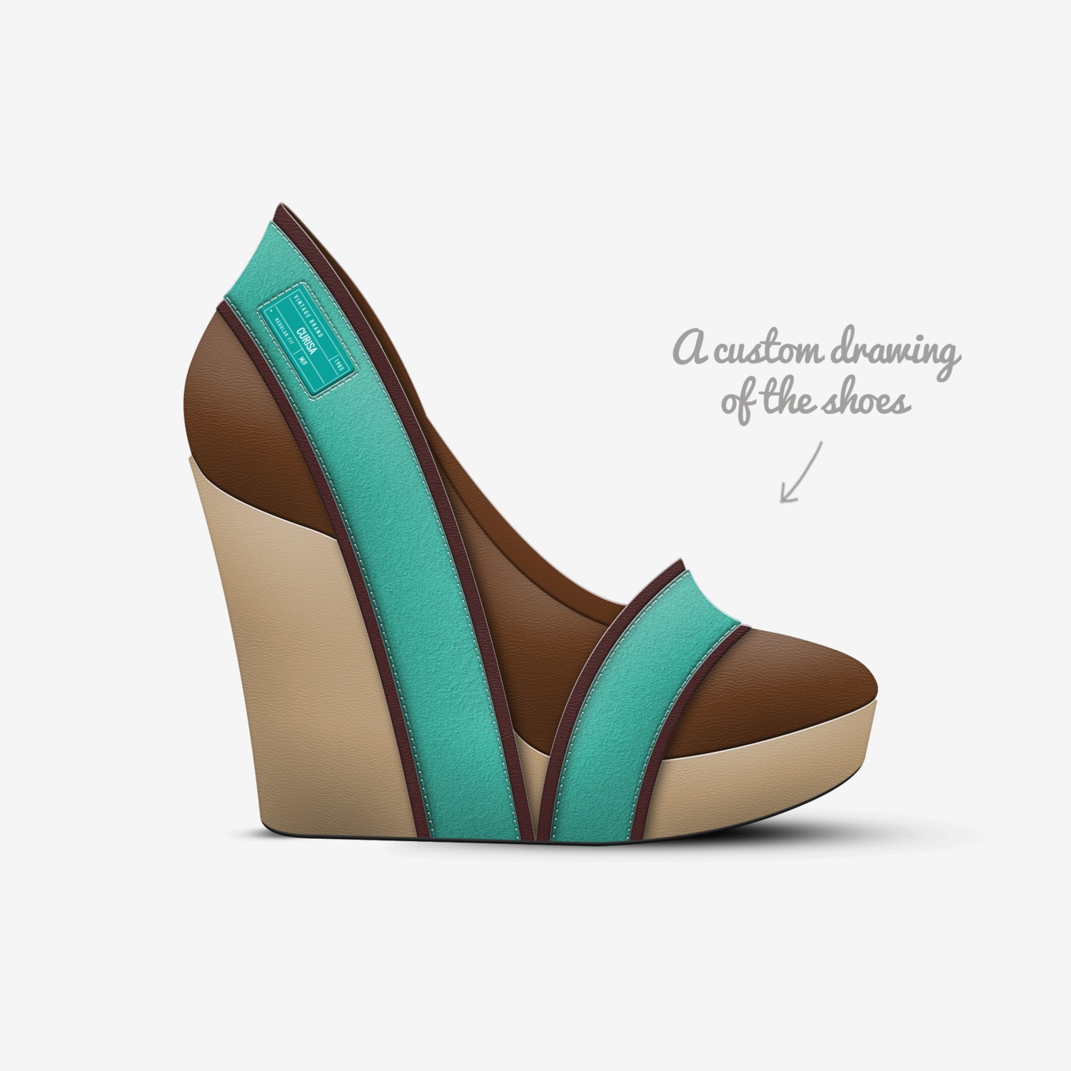 She's fly custom made in Italy shoes by Chimotofu Rikitata | Sketch view