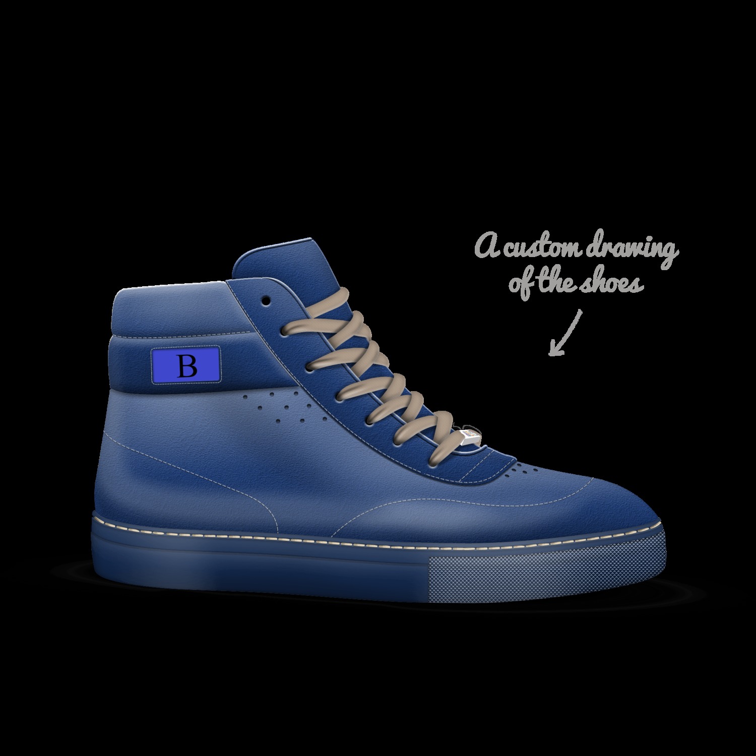 Blue suede high tops clearance