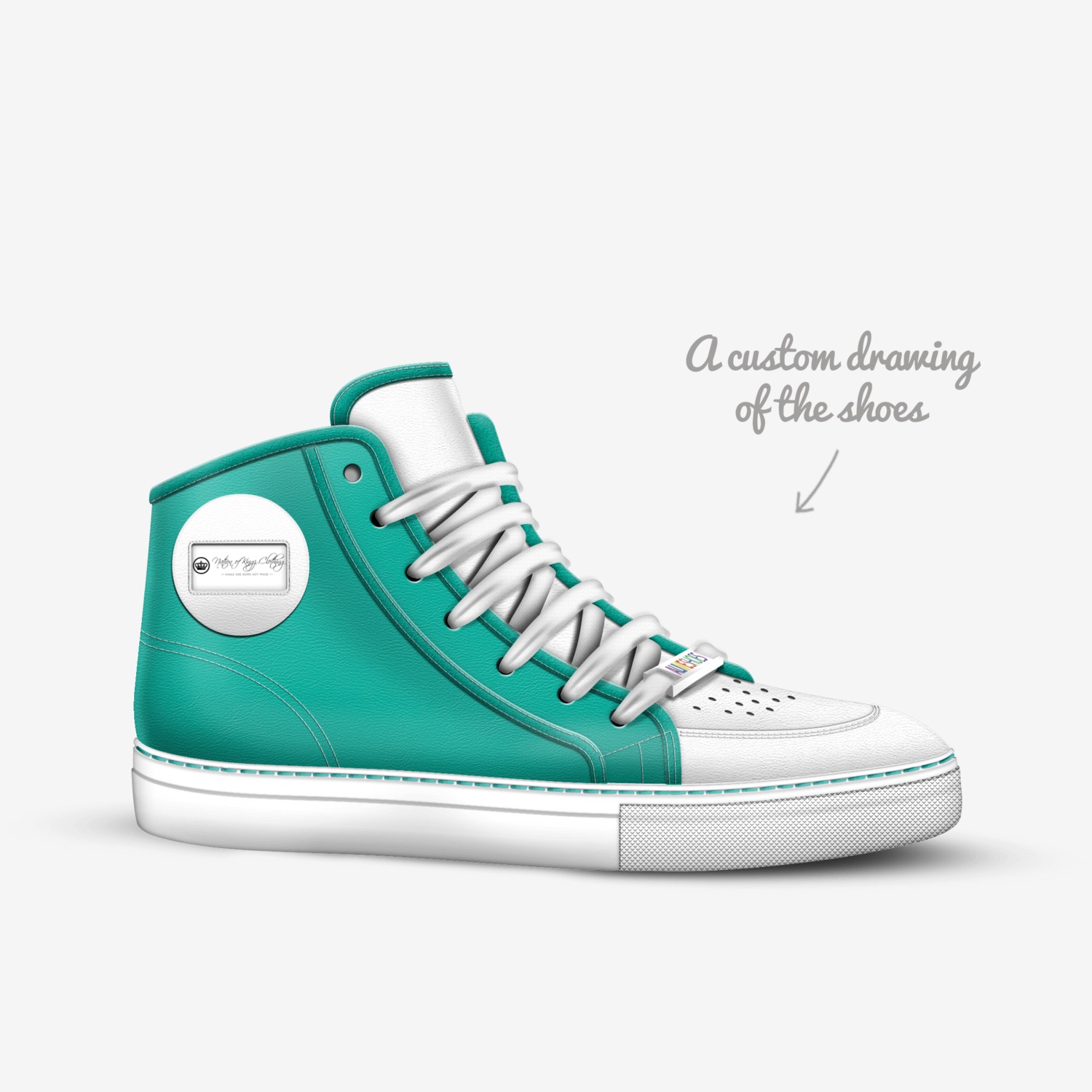 NOK custom made in Italy shoes by Nation Of Kingz | Sketch view