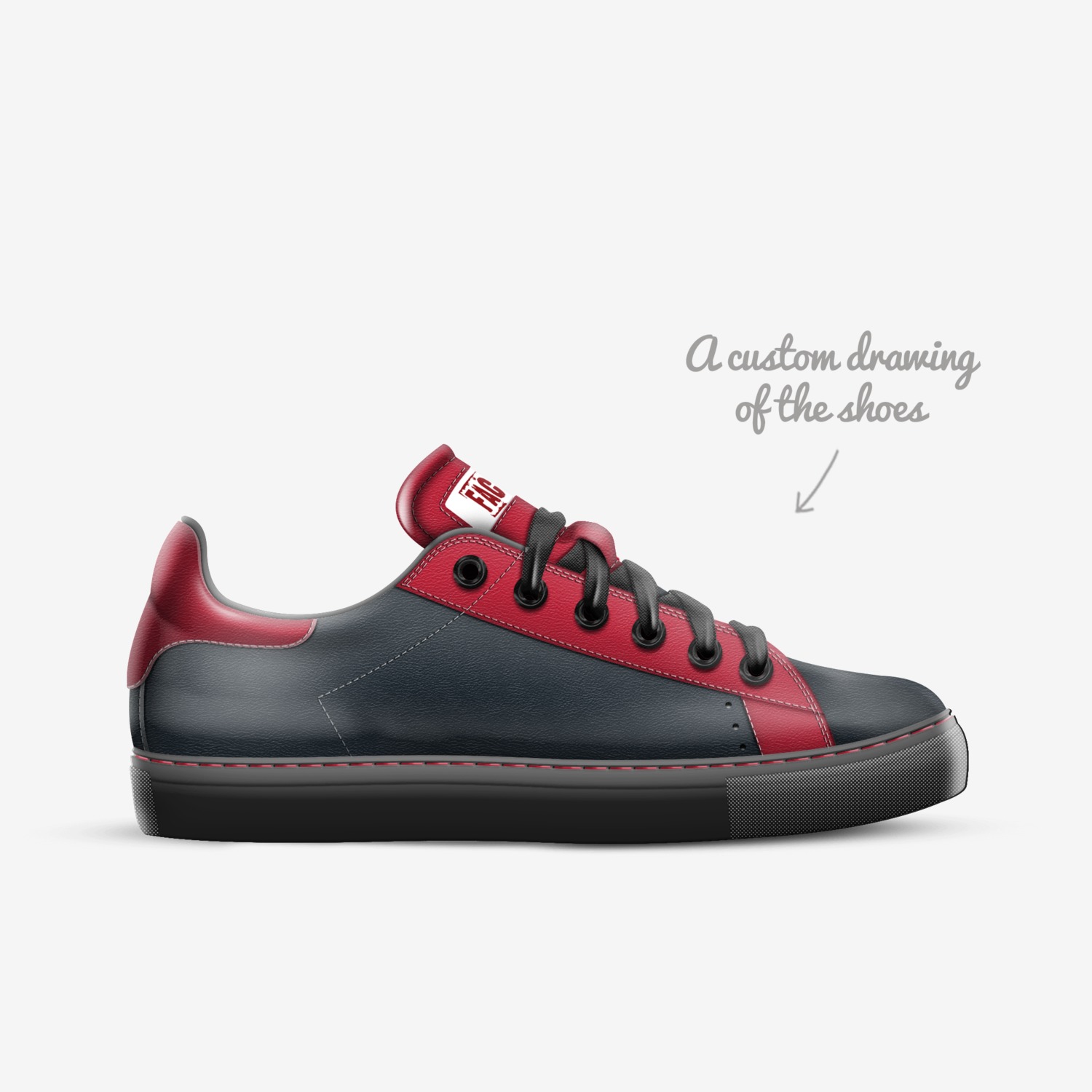 P&P custom made in Italy shoes by Mitch Pierre | Sketch view