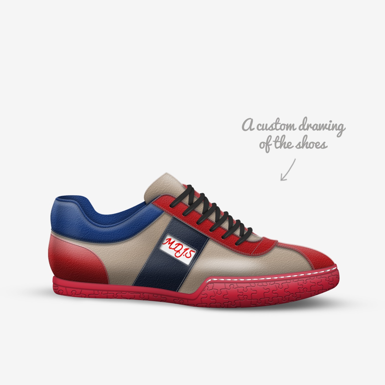 M.D.J.S AS custom made in Italy shoes by Cédric Laouadi | Sketch view
