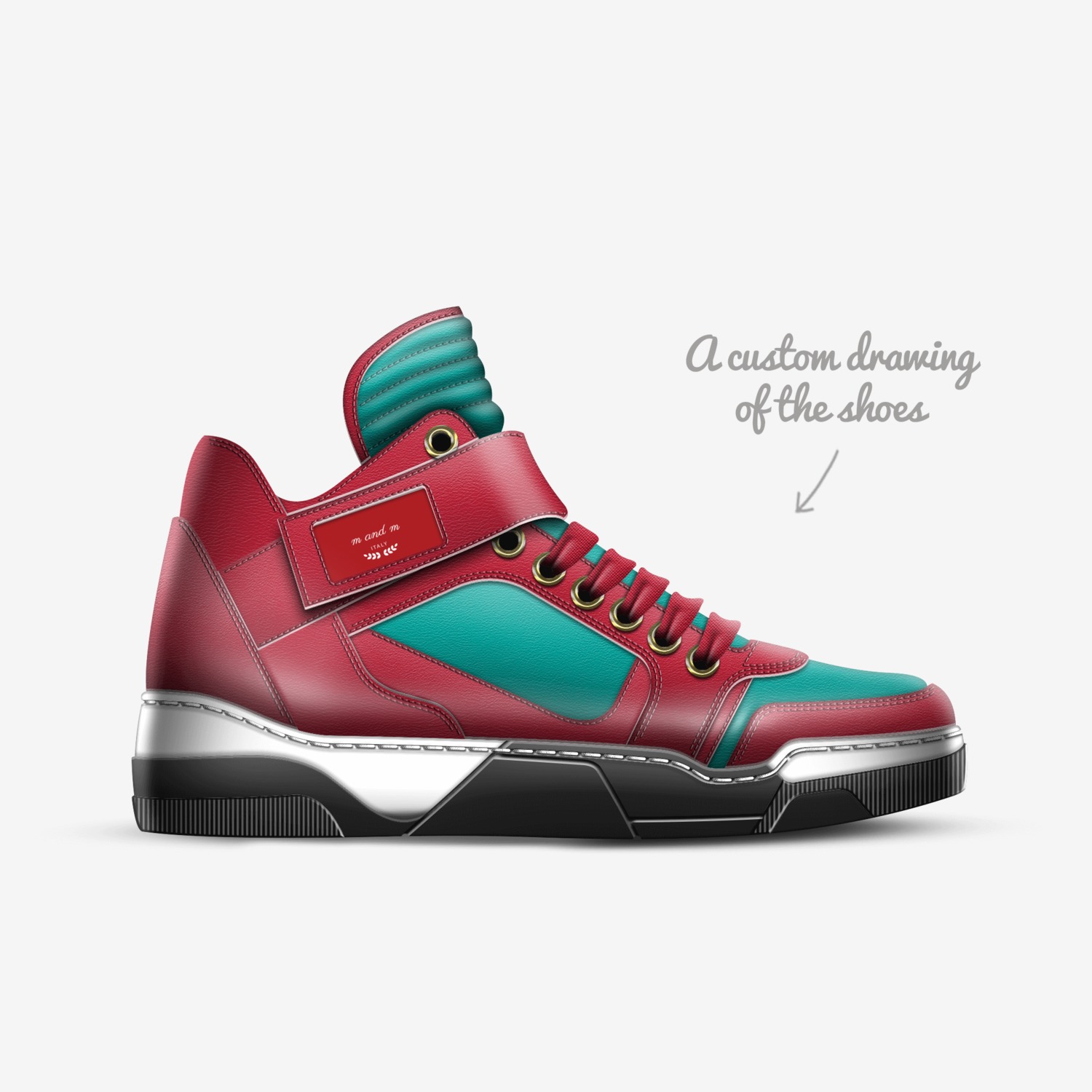 m and m custom made in Italy shoes by Malik Canady | Sketch view