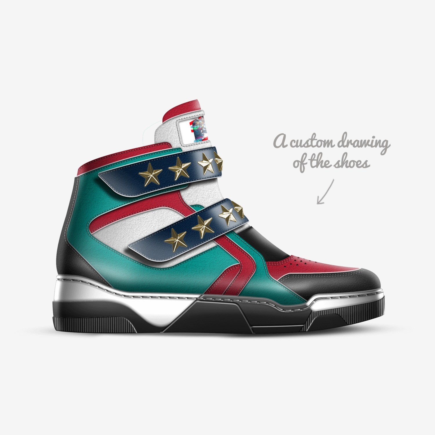 Dexter The Robot custom made in Italy shoes by Anthony Aprince Dashoune Davis | Sketch view