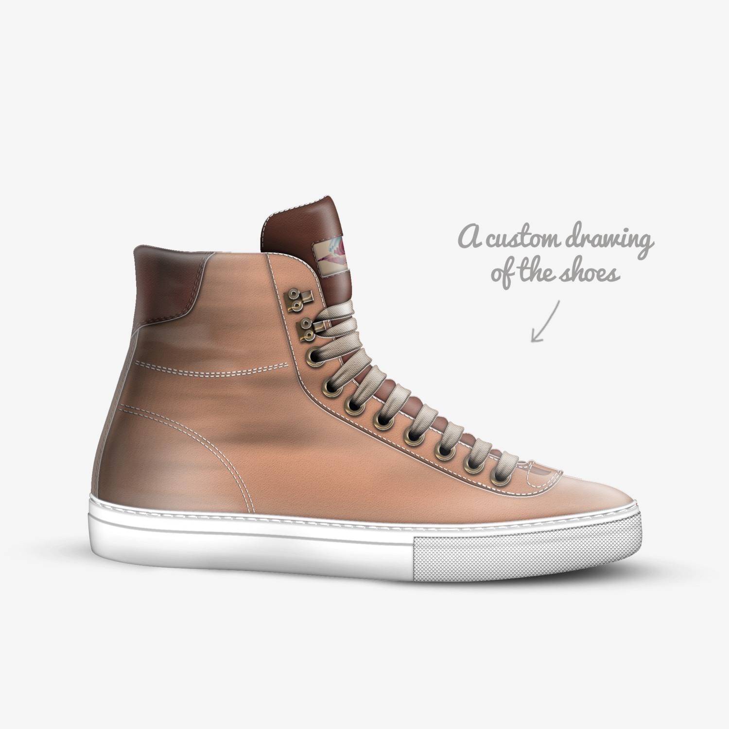 SOL custom made in Italy shoes by Reel2reel Kustoms | Sketch view