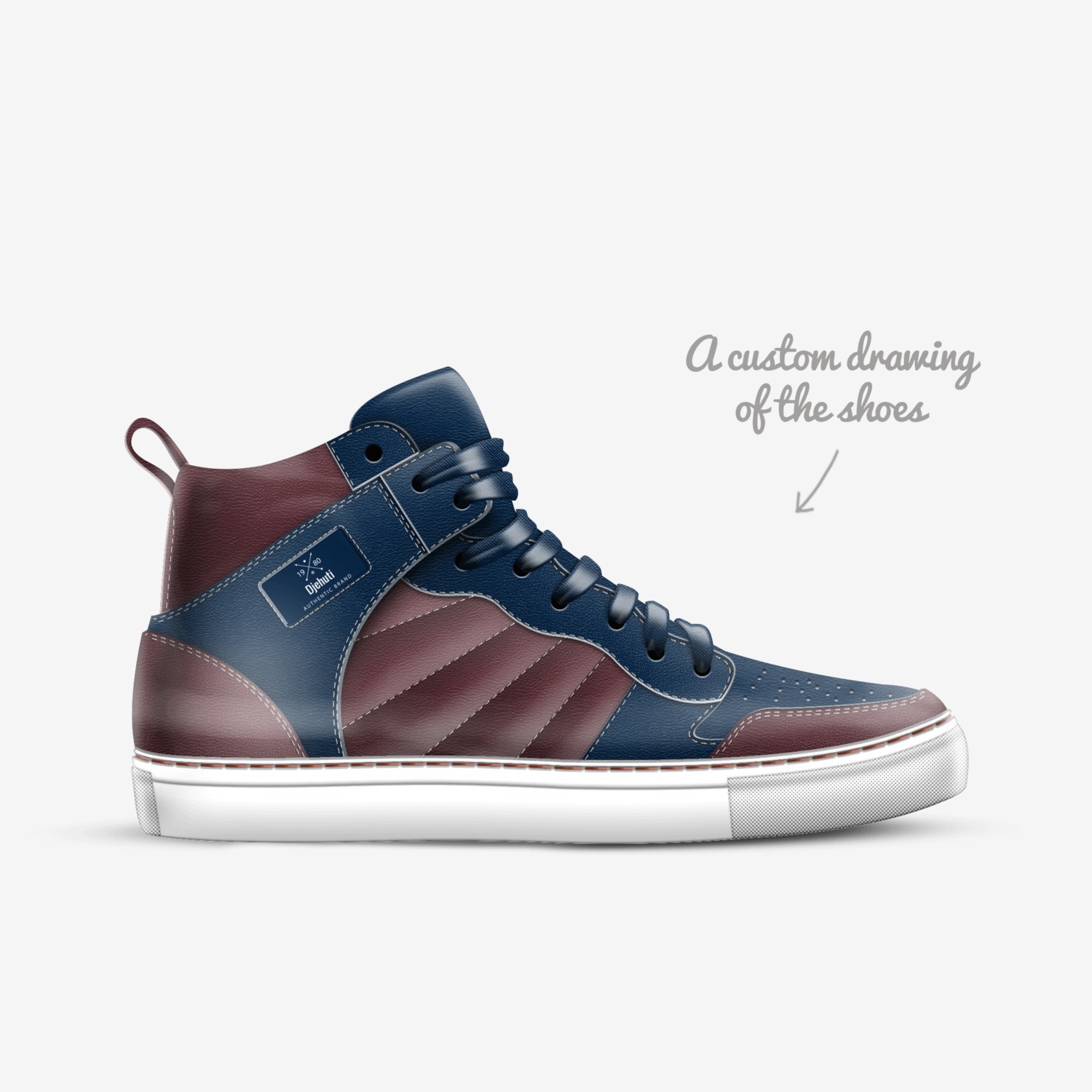 Djehuti custom made in Italy shoes by Polished | Sketch view