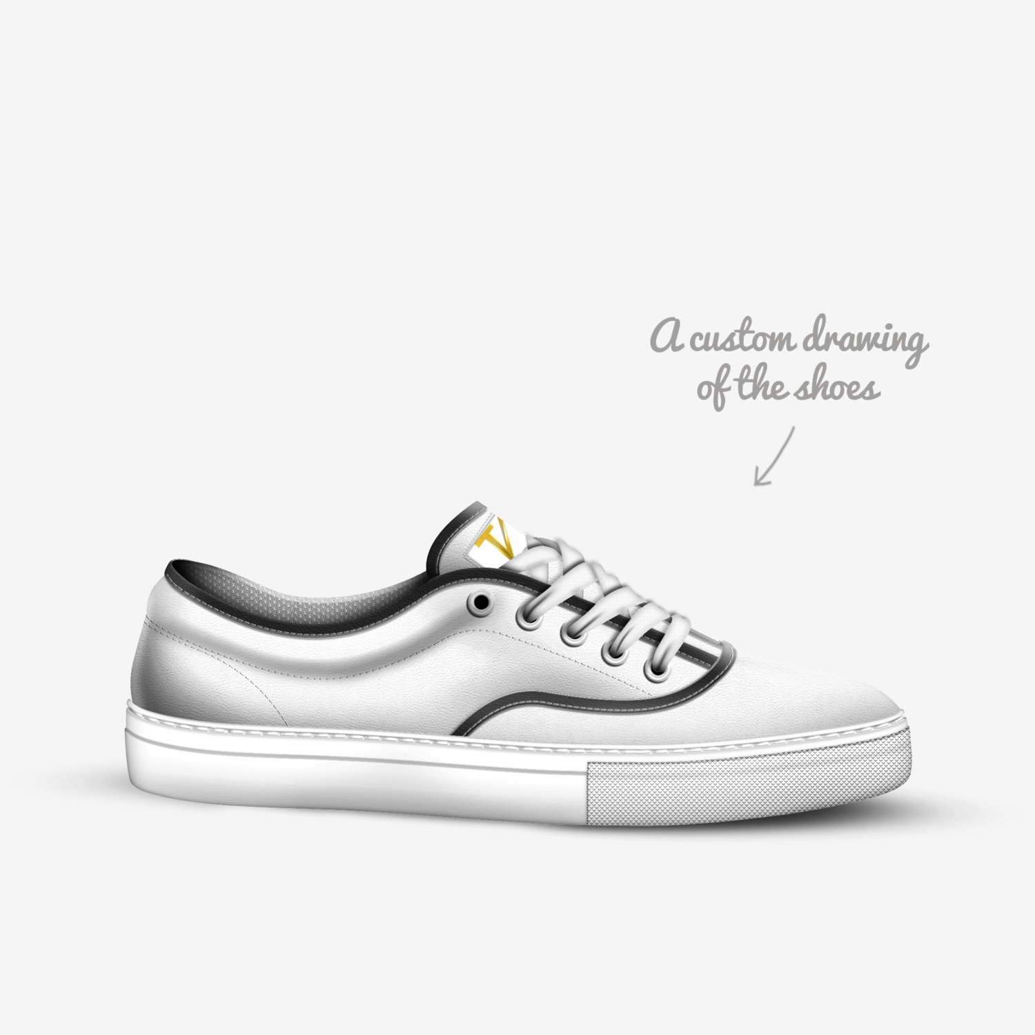 Te Veo Boardwalk custom made in Italy shoes by Lamont Sanders | Sketch view