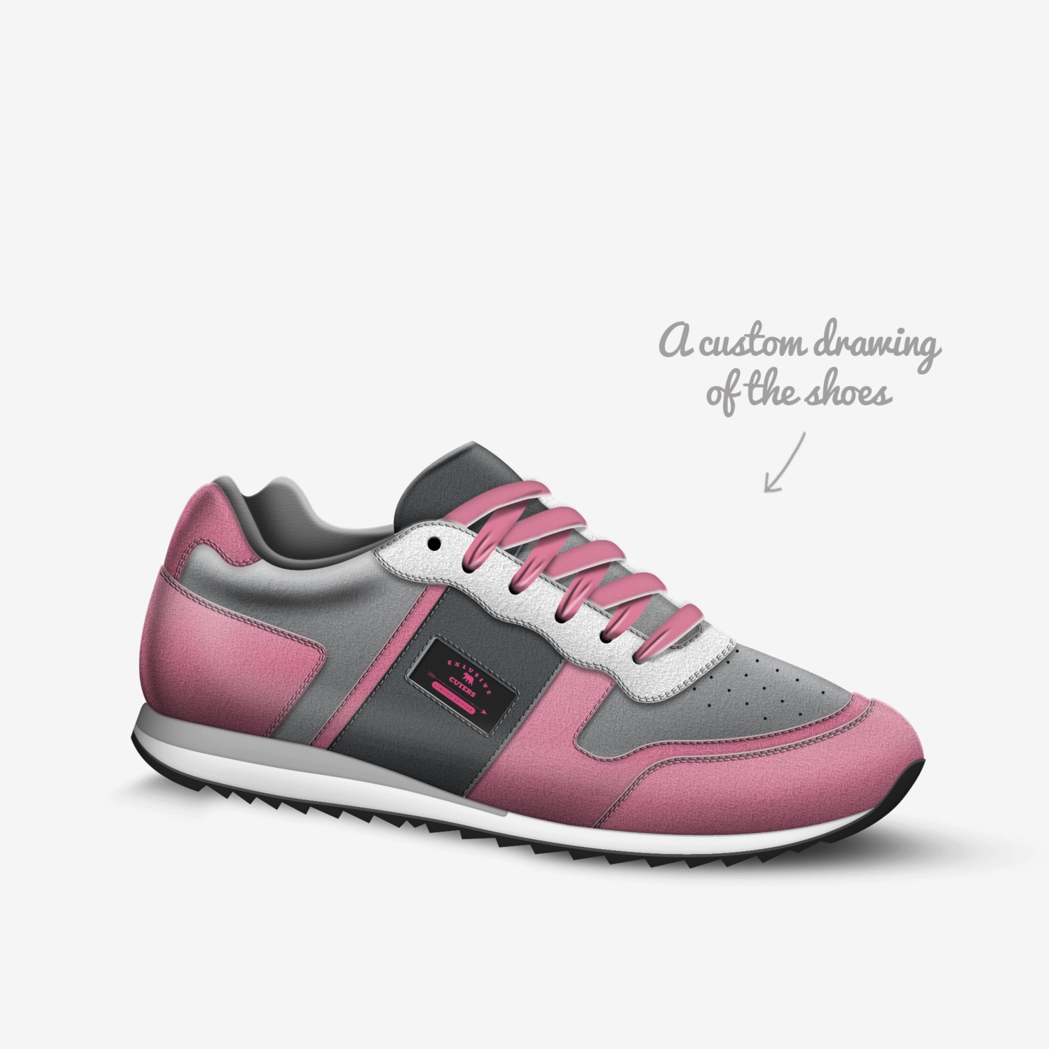 cuters custom made in Italy shoes by Ally Mitchell | Sketch view