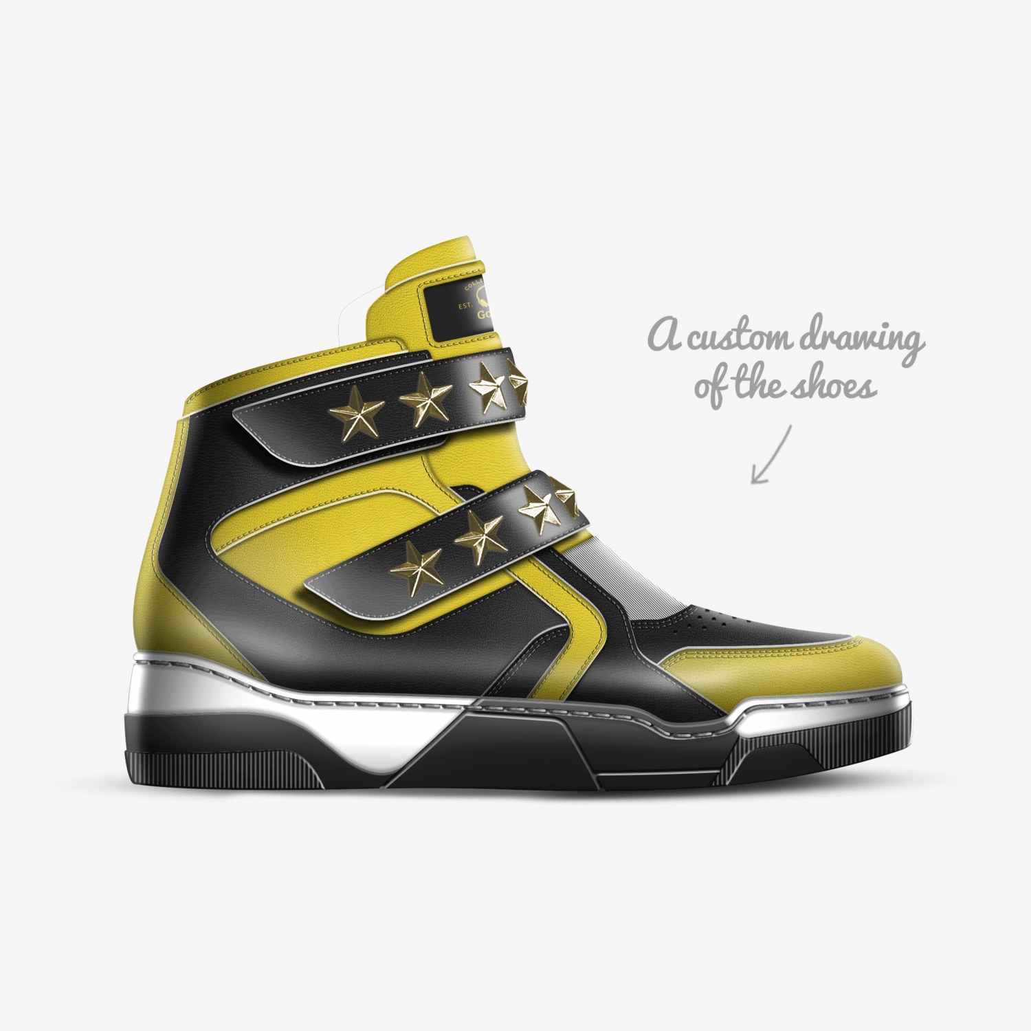 Goat custom made in Italy shoes by Stephen Antrim | Sketch view