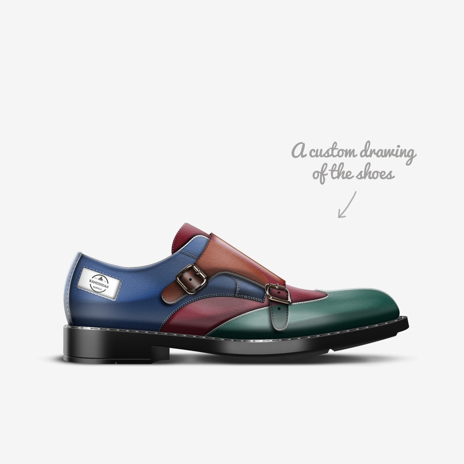The Perry 11 custom made in Italy shoes by Kahliya | Sketch view