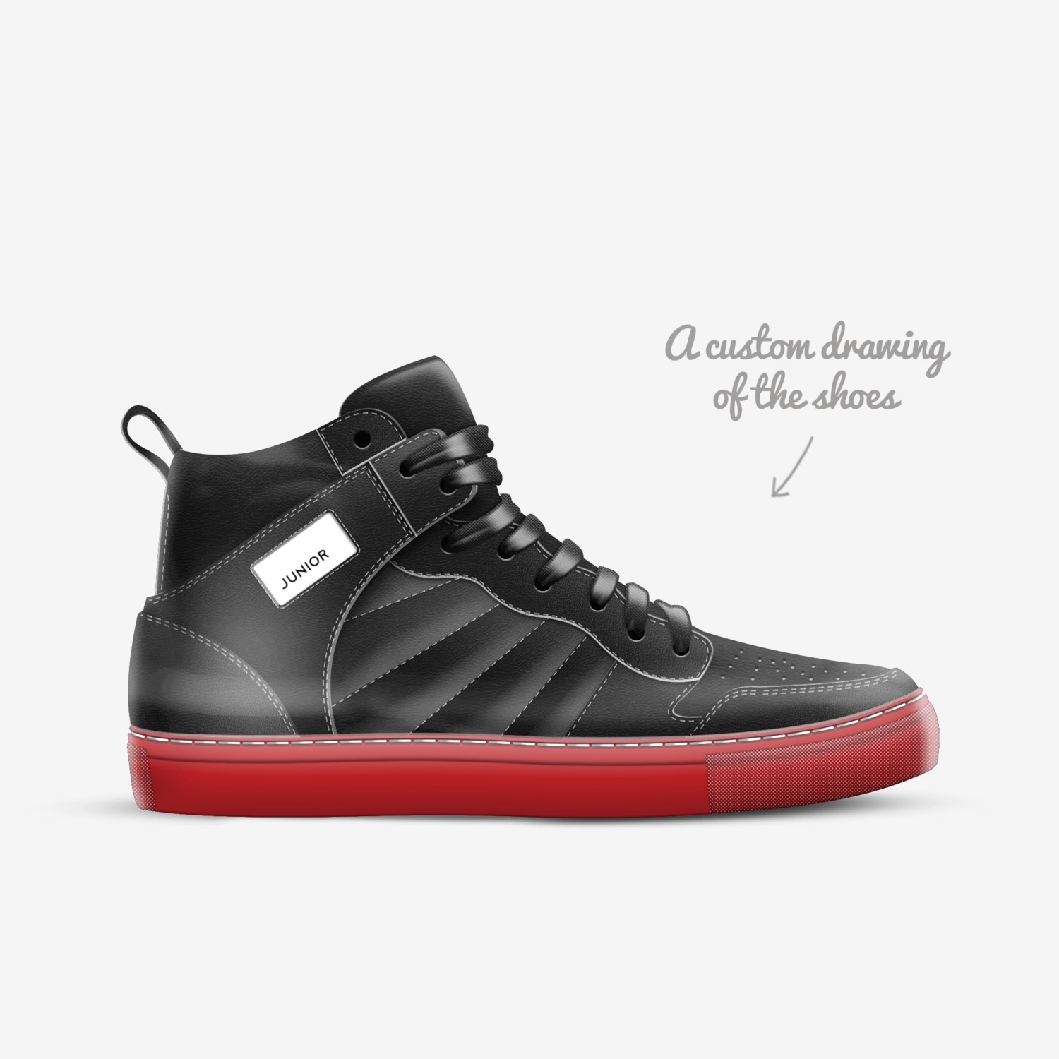 King J custom made in Italy shoes by King Junior | Sketch view