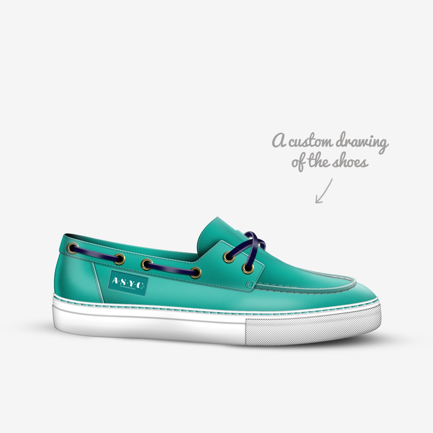 A.S.Y.C. custom made in Italy shoes by Amanda Chow | Sketch view