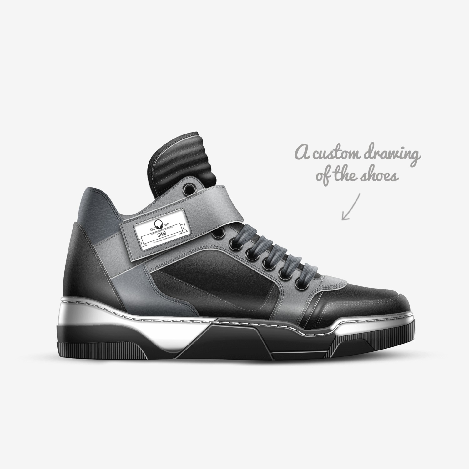 S.T.M.B. WHATRDOES custom made in Italy shoes by Devine Garrett | Sketch view