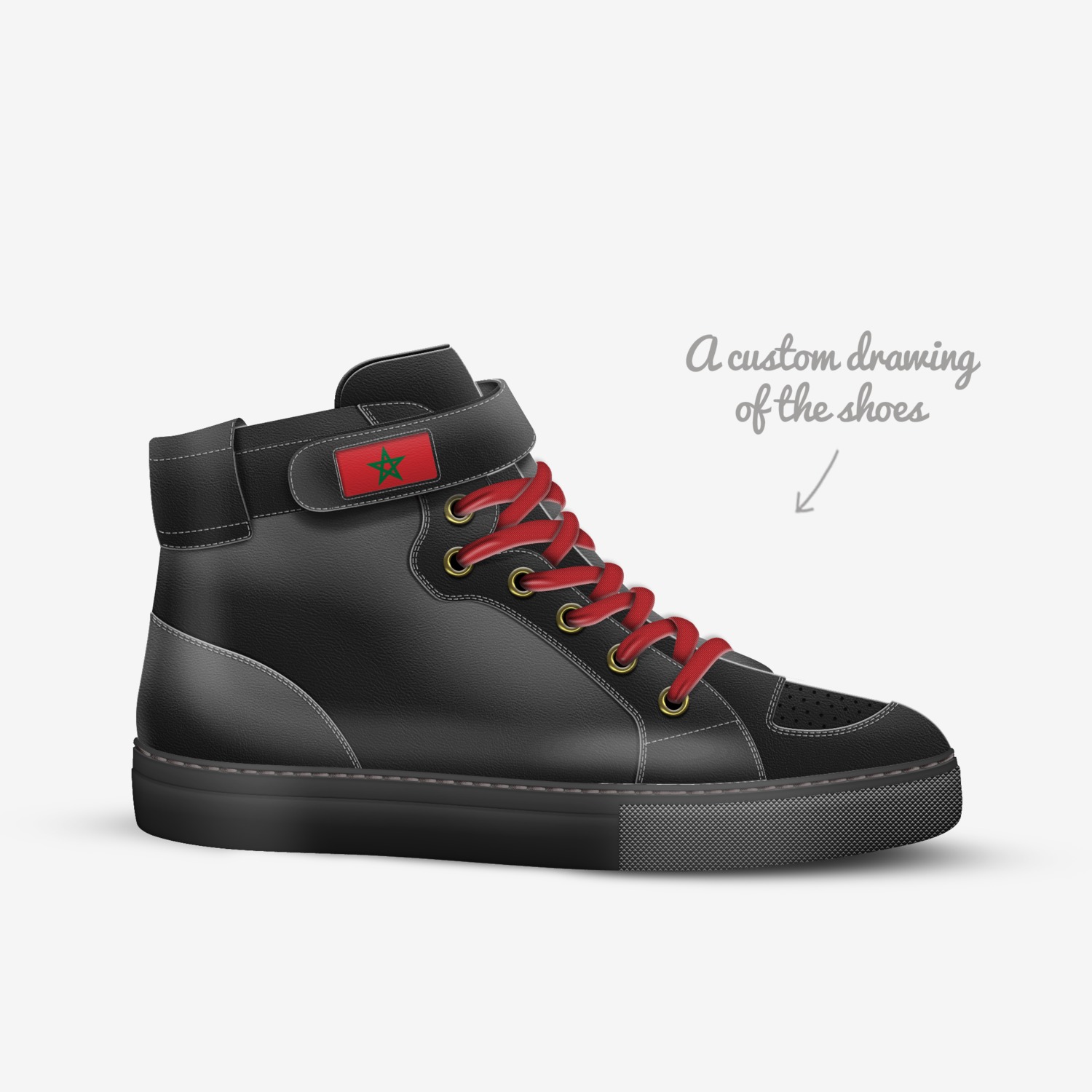 MAURAMANI custom made in Italy shoes by Amaanah Taqwaamani | Sketch view