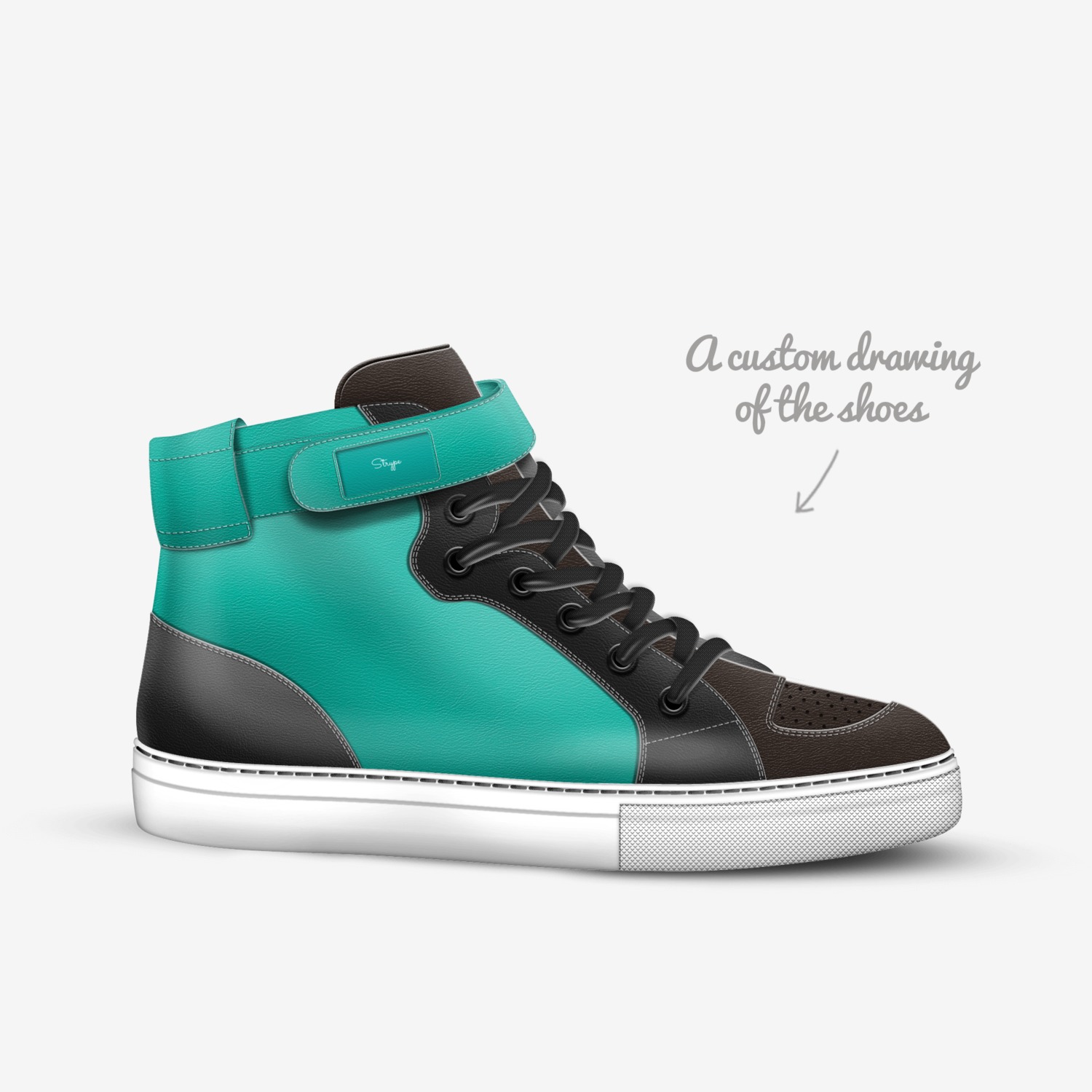 Strype custom made in Italy shoes by Jasmin Portillo | Sketch view