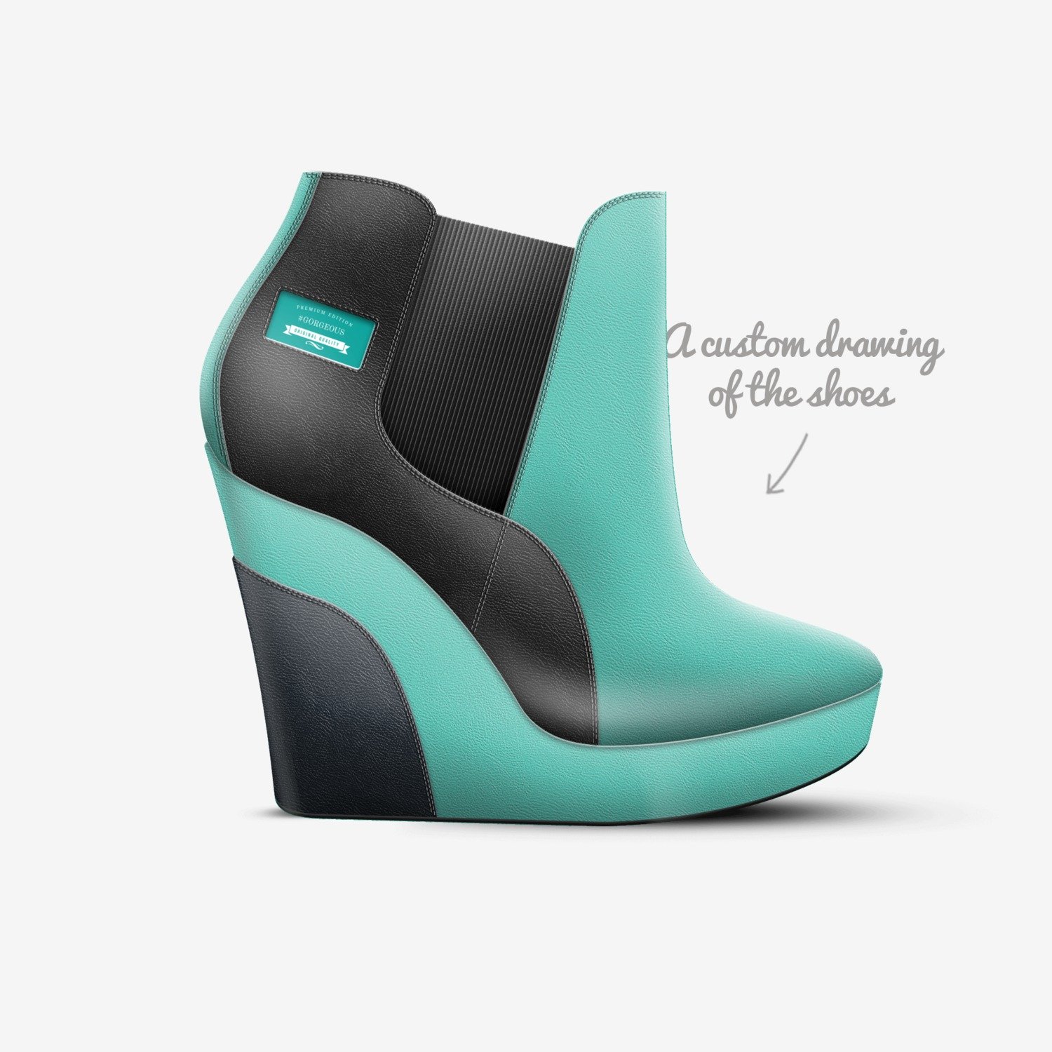 #gorgeous custom made in Italy shoes by Jaden Hope Miner | Sketch view