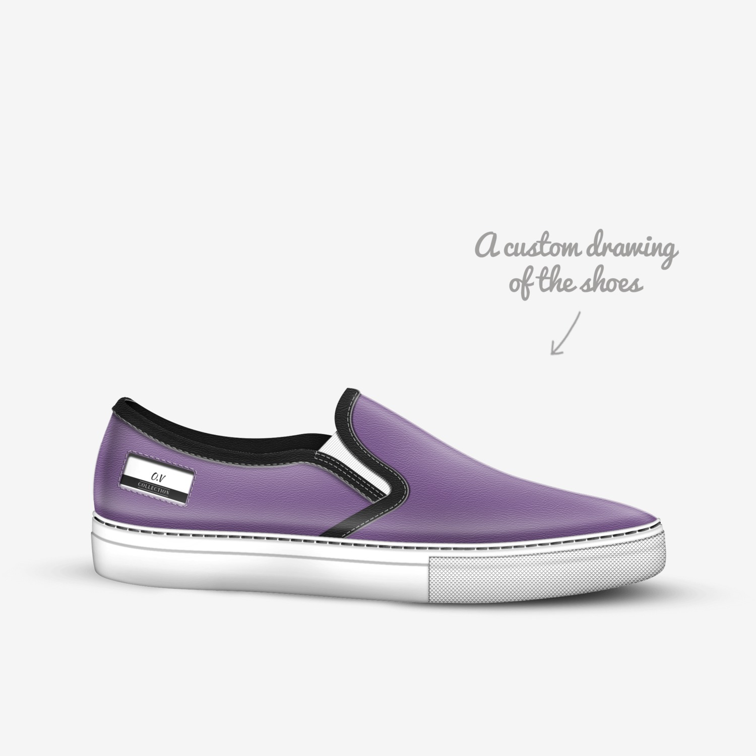 O.V custom made in Italy shoes by Olympia Vaitsidou | Sketch view