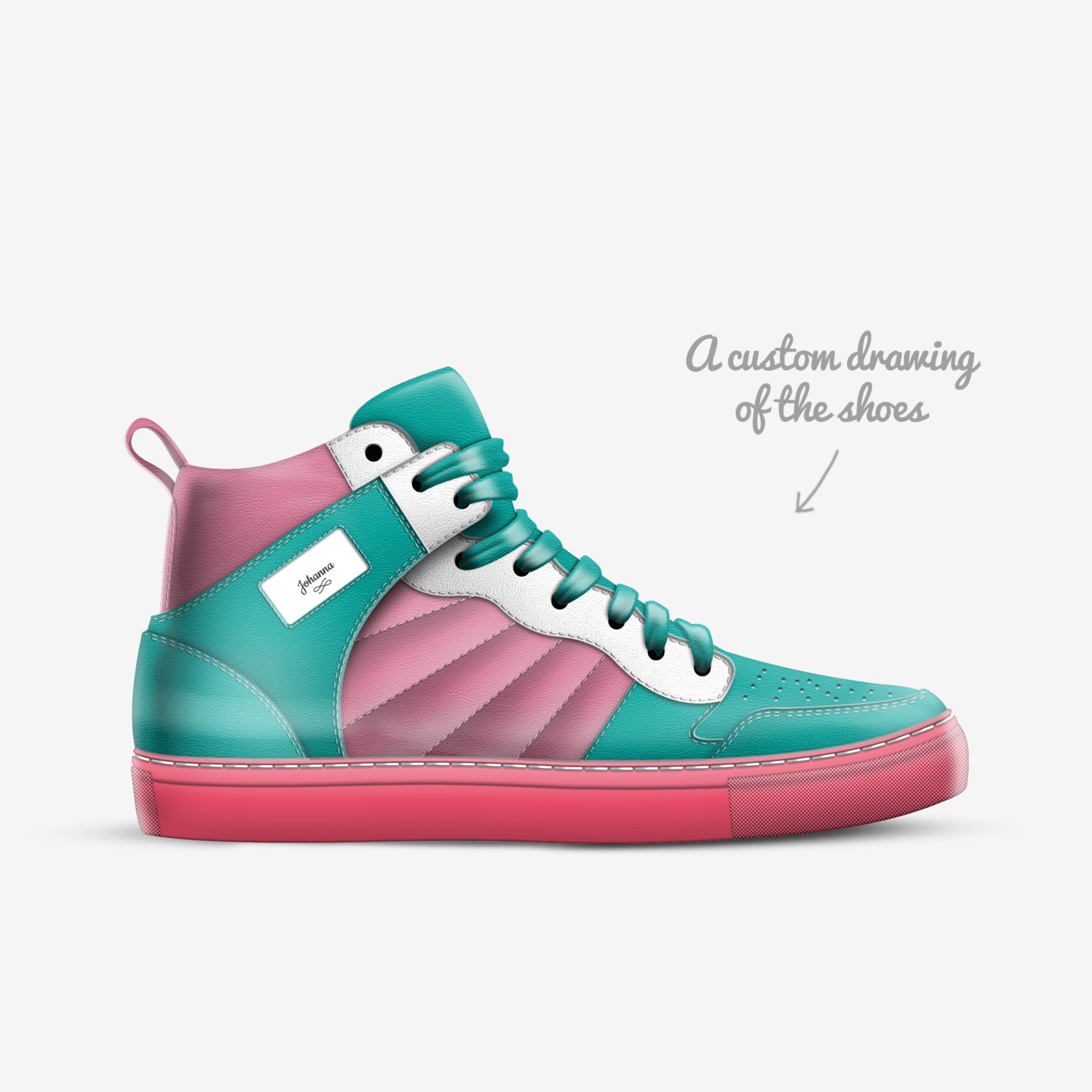 Johanna custom made in Italy shoes by Johanna Mena | Sketch view