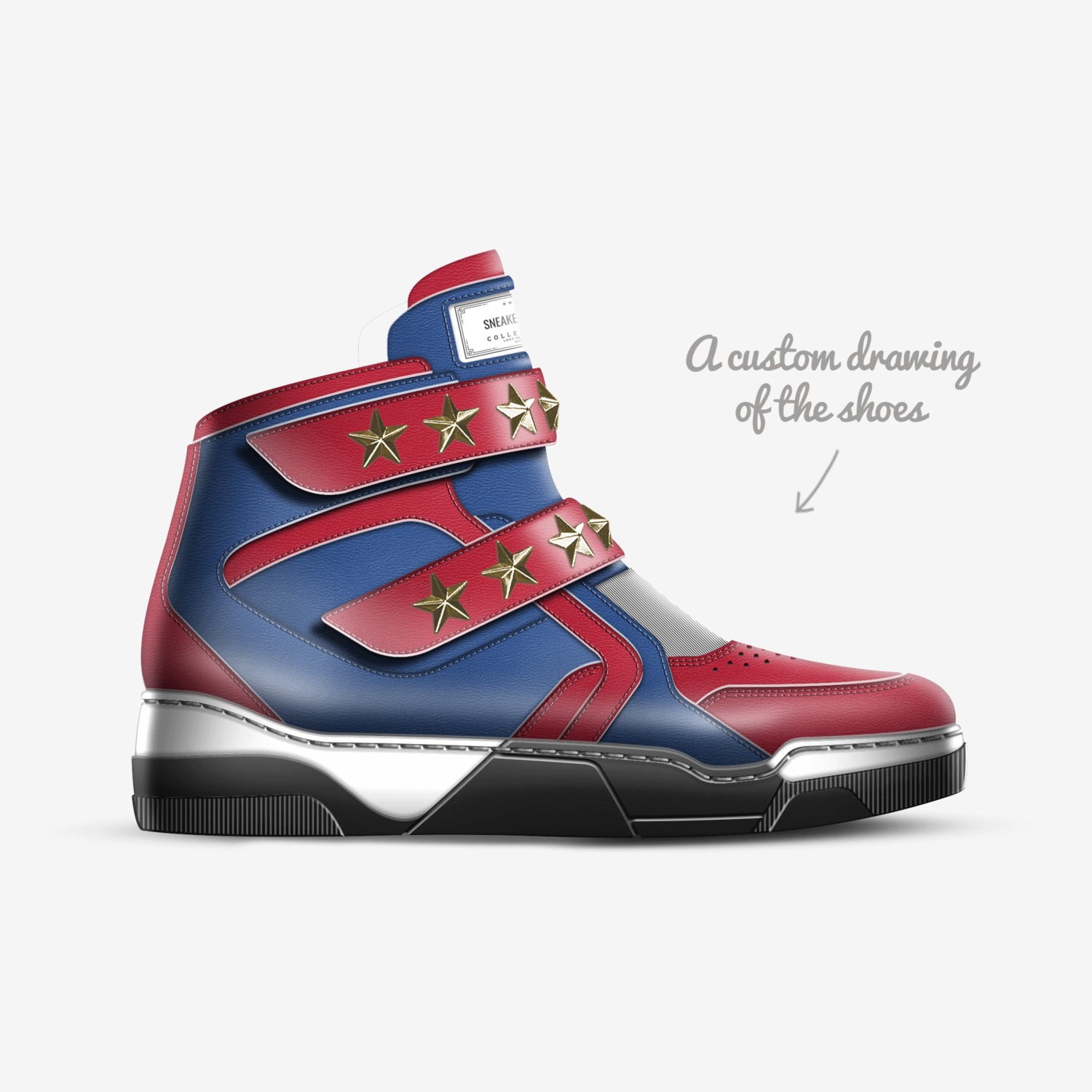 Sneaker Boyz custom made in Italy shoes by Luke Kerwin | Sketch view