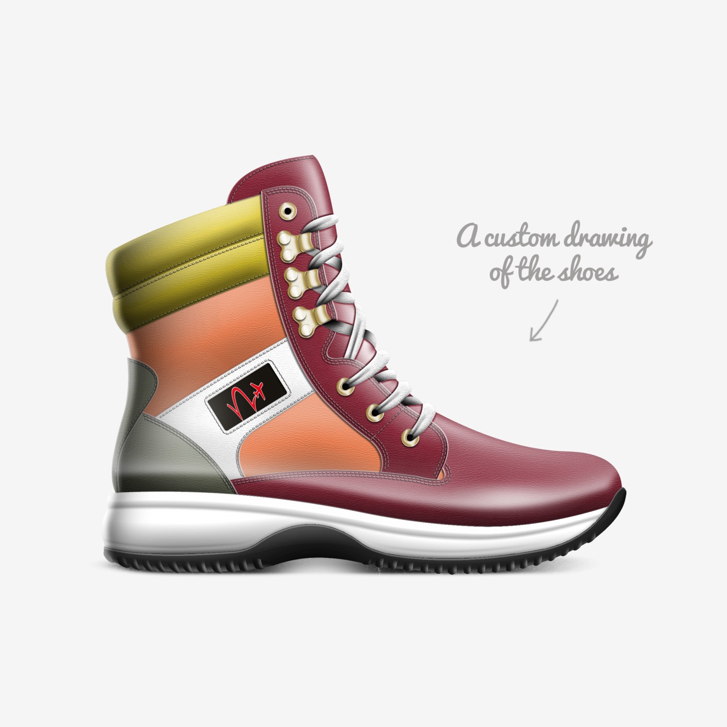 Passport custom made in Italy shoes by Michael Brown | Sketch view