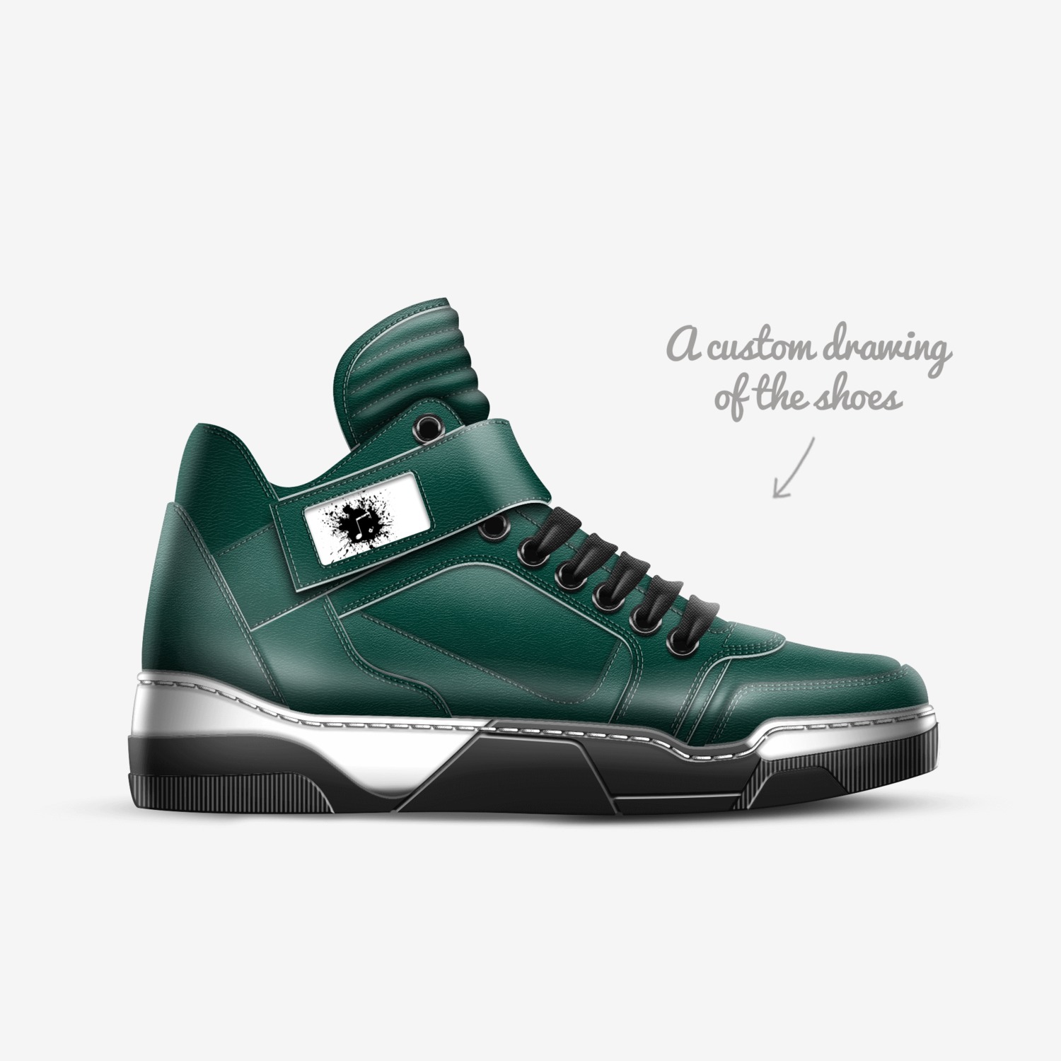MnM MusicNmE custom made in Italy shoes by Sierra Dawson | Sketch view