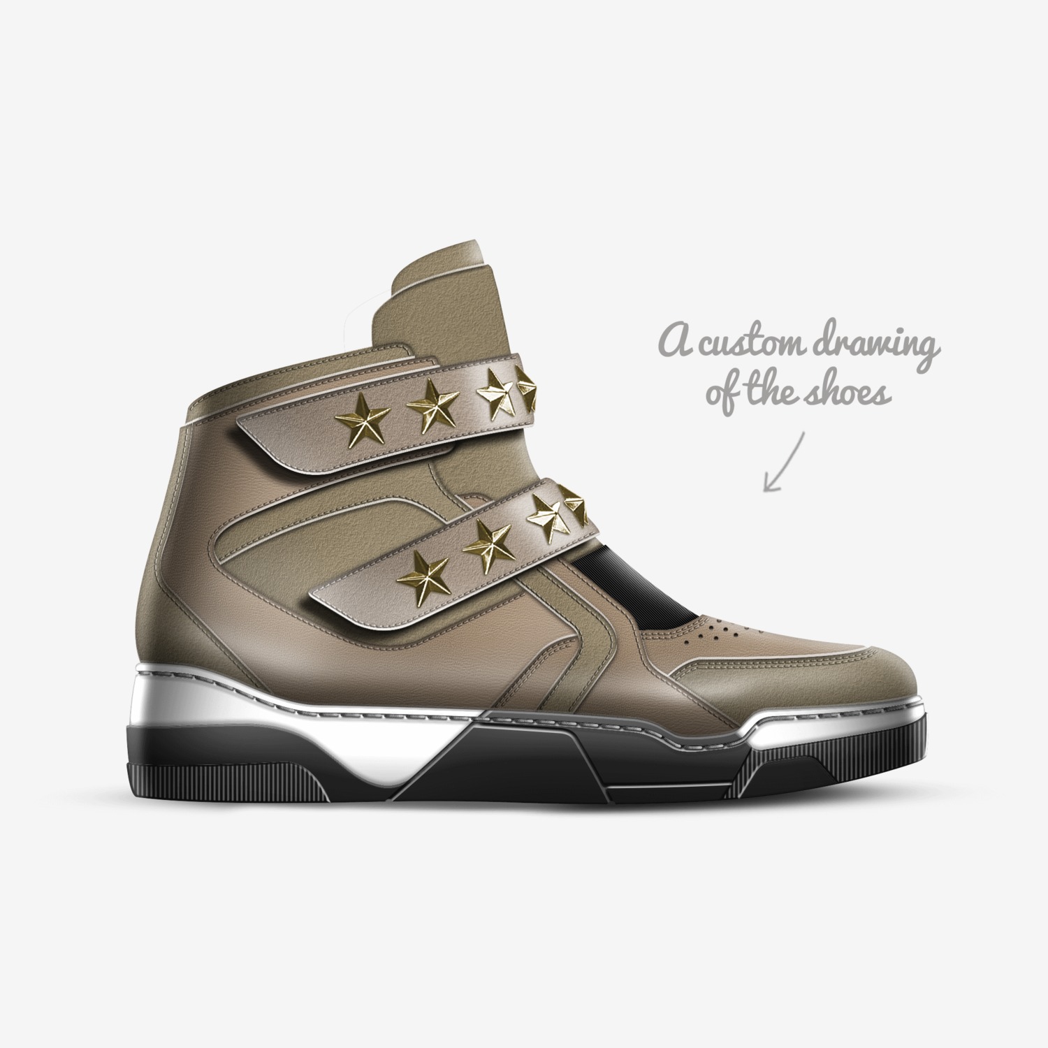 FLEXERS custom made in Italy shoes by Lil Ac | Sketch view