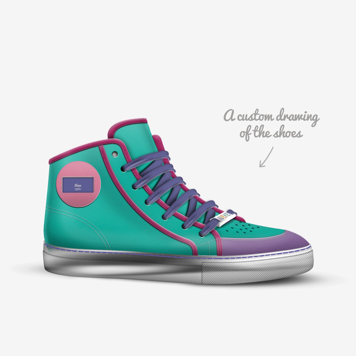 Mine custom made in Italy shoes by Jaeanna | Sketch view