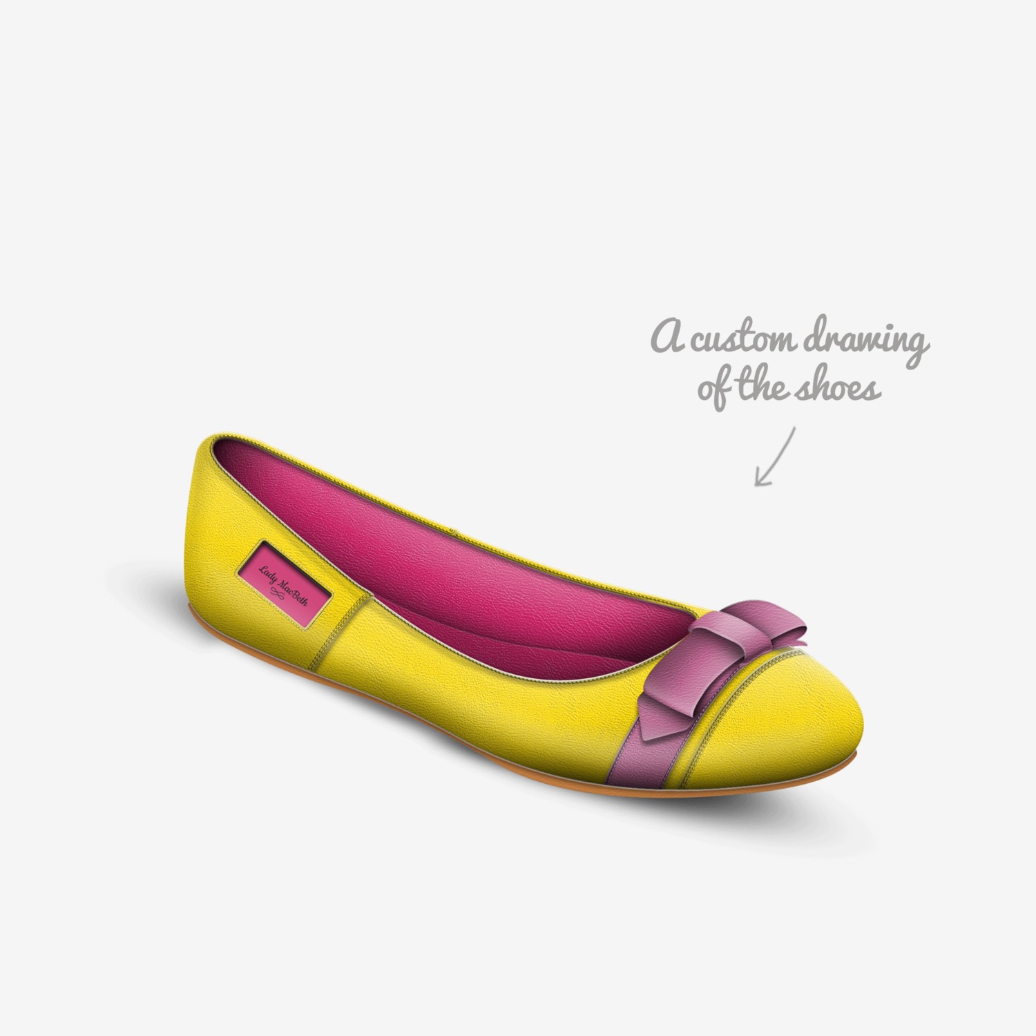 Lady MacBeth custom made in Italy shoes by Lauretta Macbeth | Sketch view