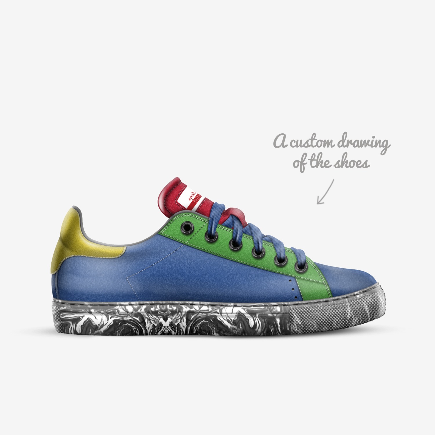 npcd custom made in Italy shoes by Reygnna Fry | Sketch view