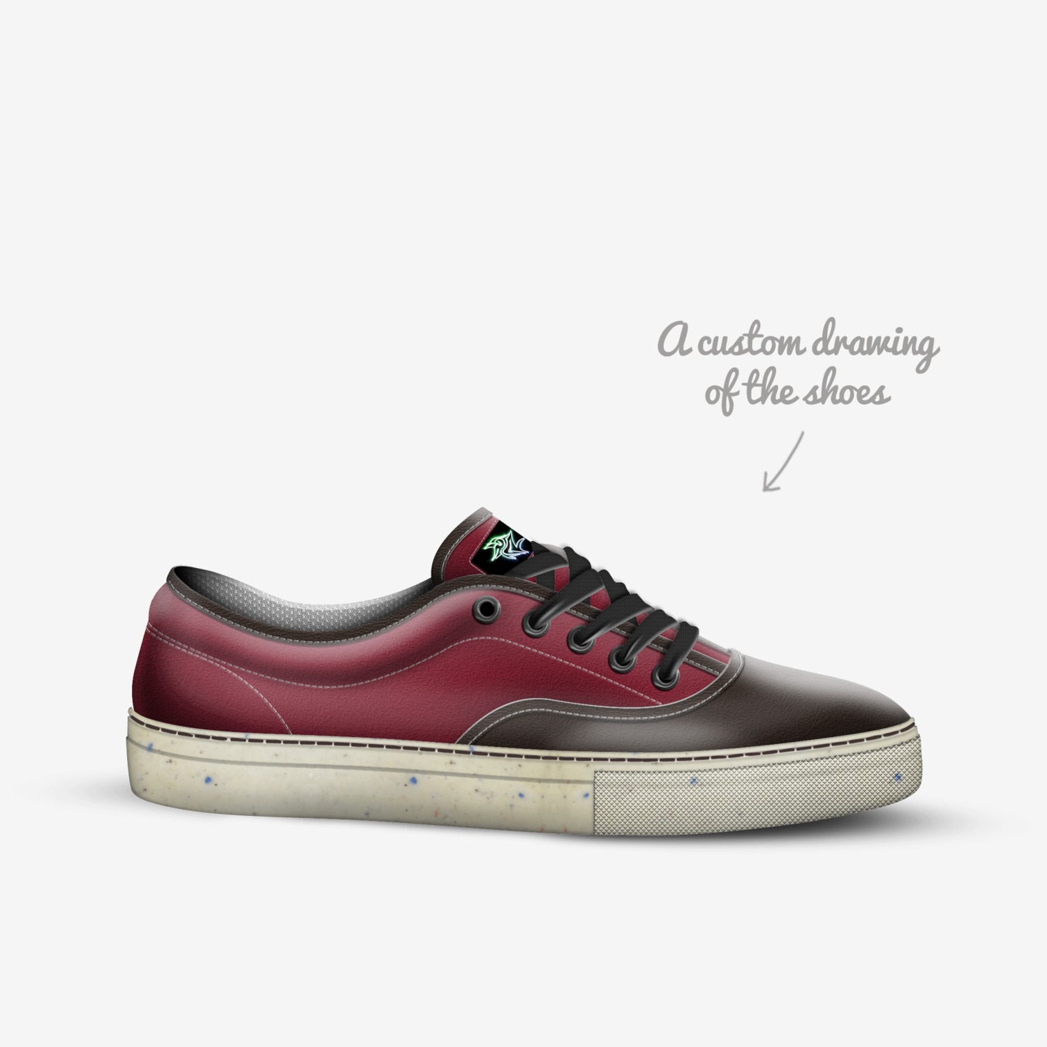 baisly custom made in Italy shoes by Jaden Hope Miner | Sketch view